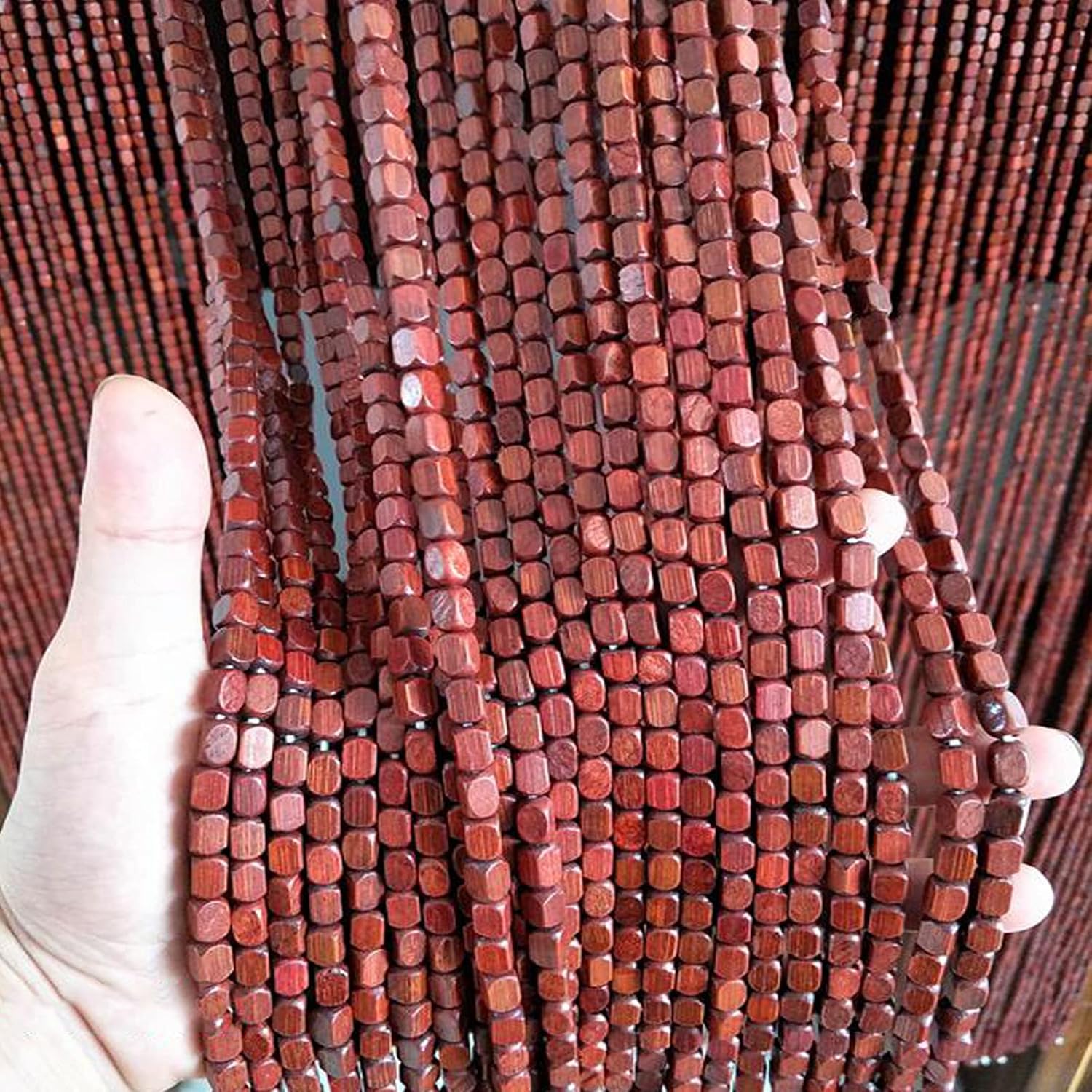 Natural Bamboo Beaded Curtain for Doorways