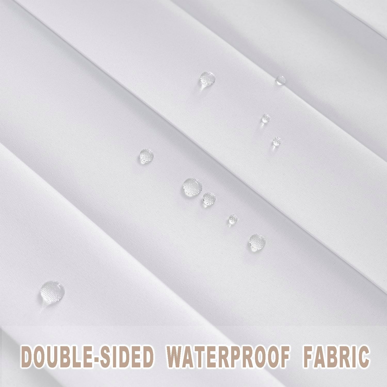 Vatge Pleated Folding Curtains for Doorway - White W52 x L78