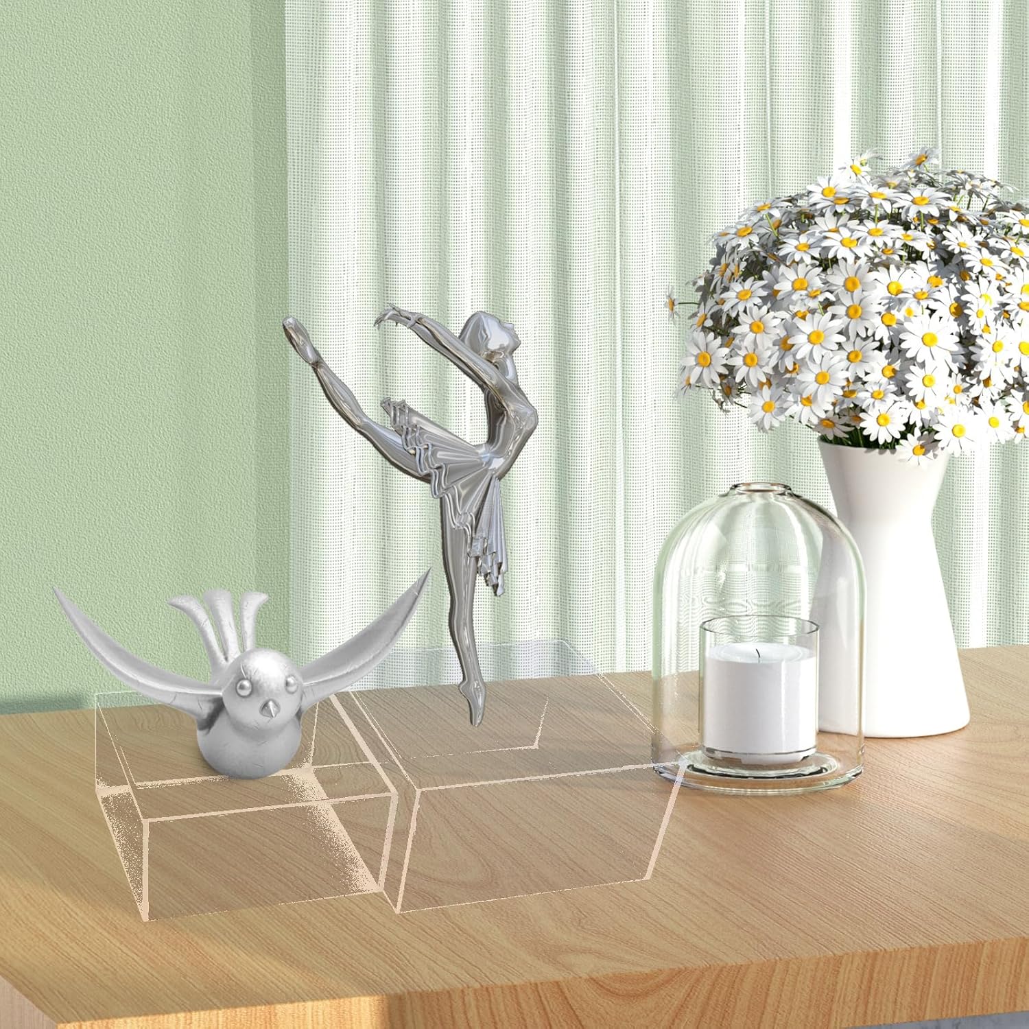 8 Pack Clear Acrylic Risers for Display