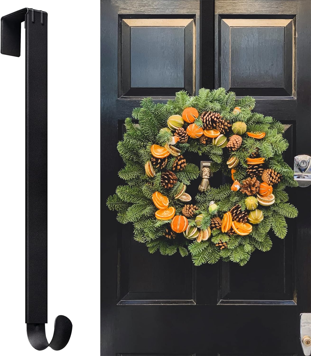 Myfolrena Adjustable Wreath Hanger for Front Door