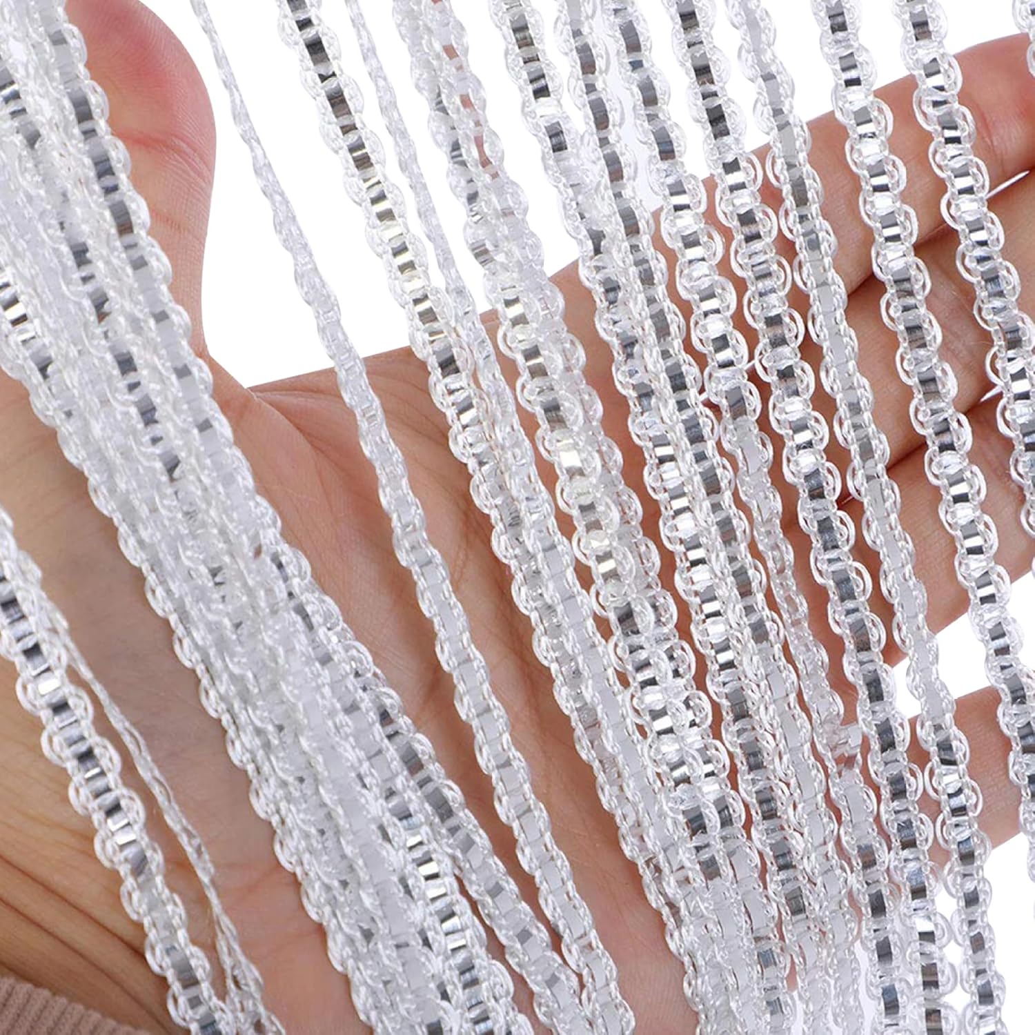 Elegant Beaded Door Curtain Fly Screen 79x39 Inch