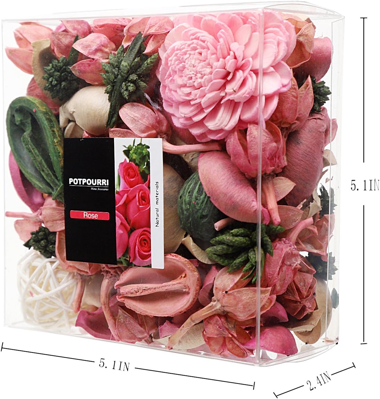 Qingbei Rina Rose Scented Potpourri Bowl Filler 98 Oz