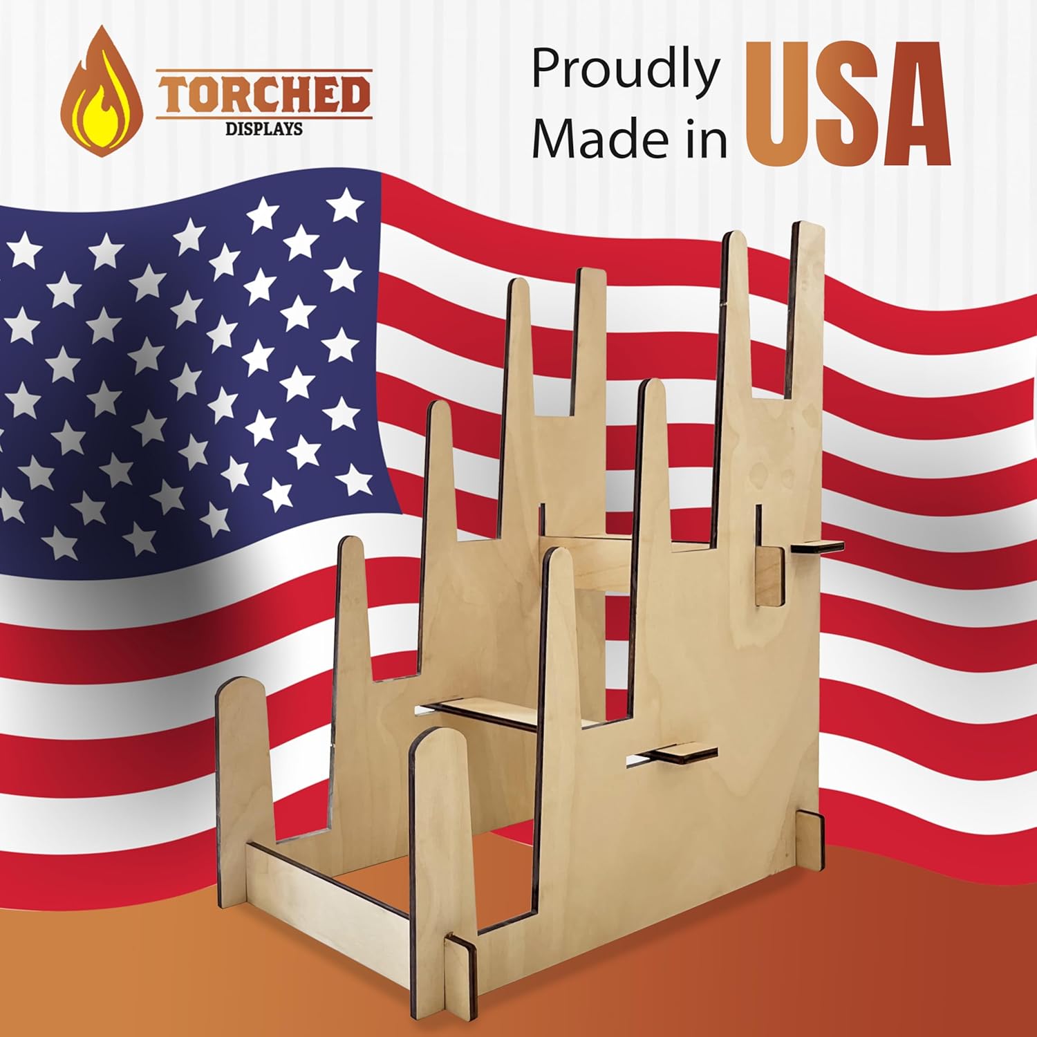 Wood Display Stand - 3-Tier Sturdy Stylish
