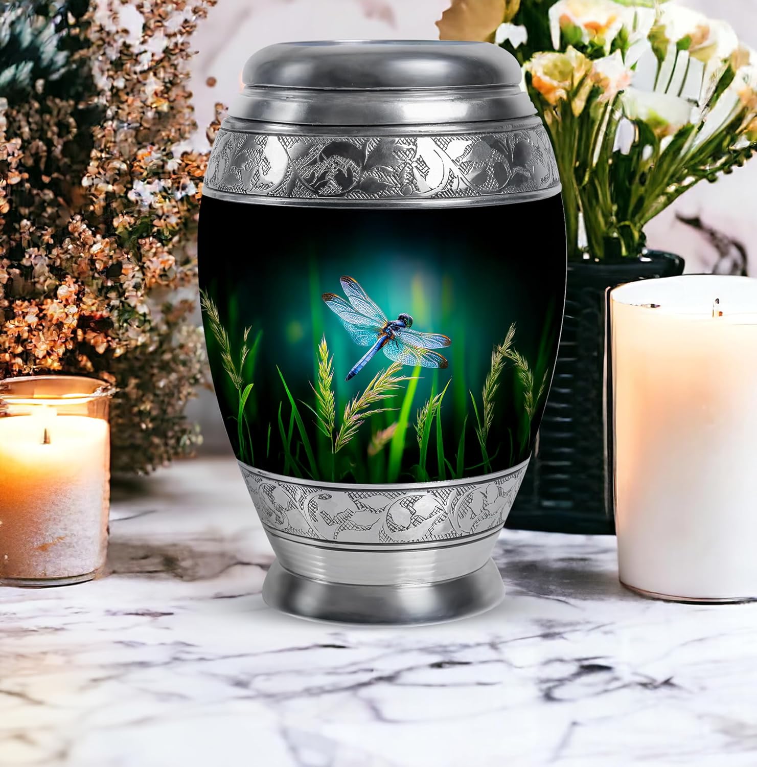 Dragonfly Cremation Urn 10 Inch for Human Ashes