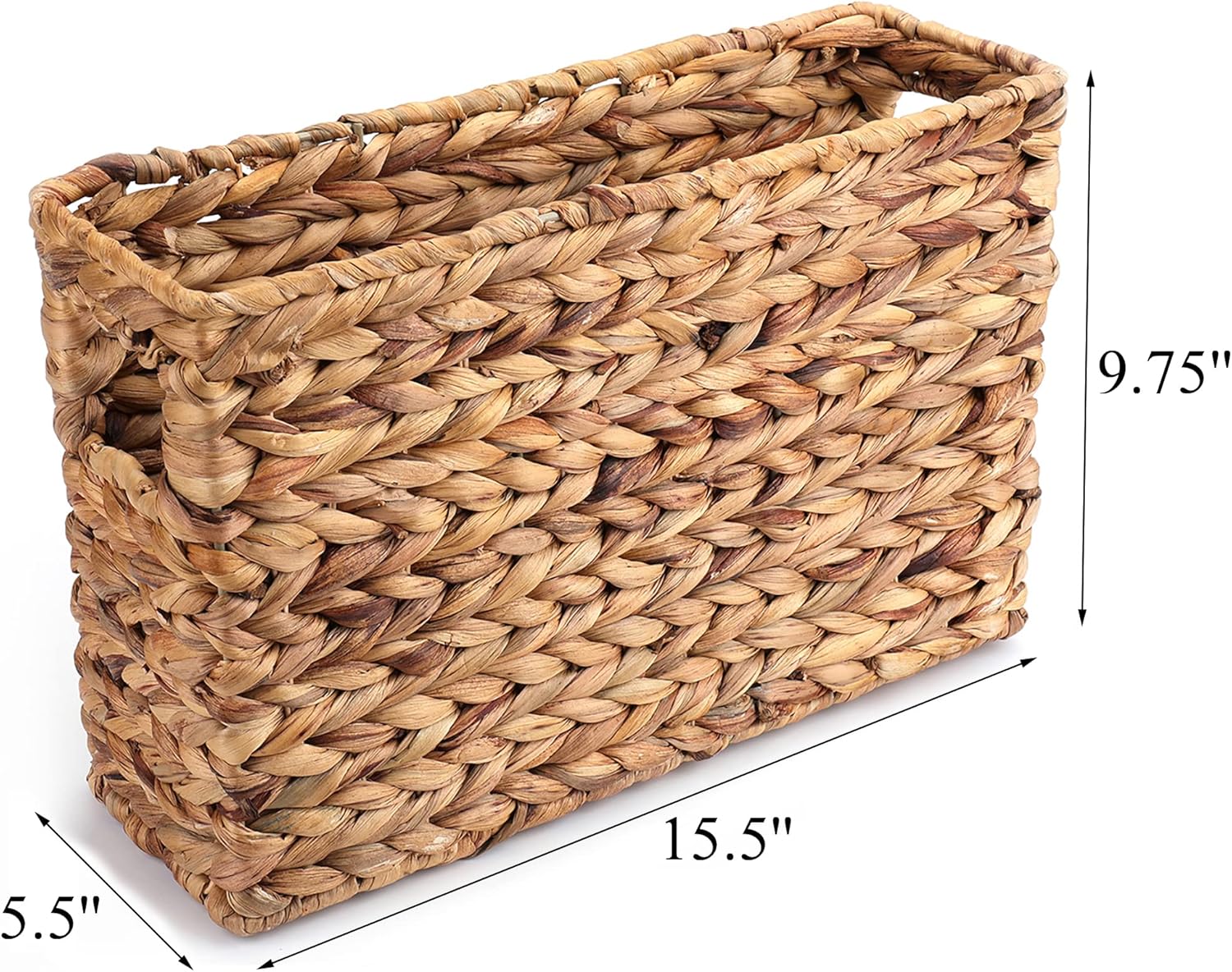 Yesland Hand Woven Narrow Water Hyacinth Holder Wicker Basket