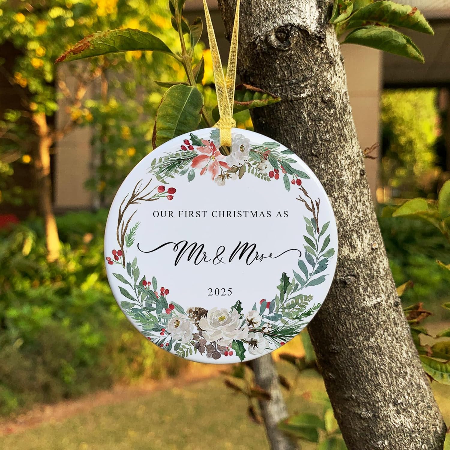 2025 First Christmas Mr Mrs Hanging Ornament