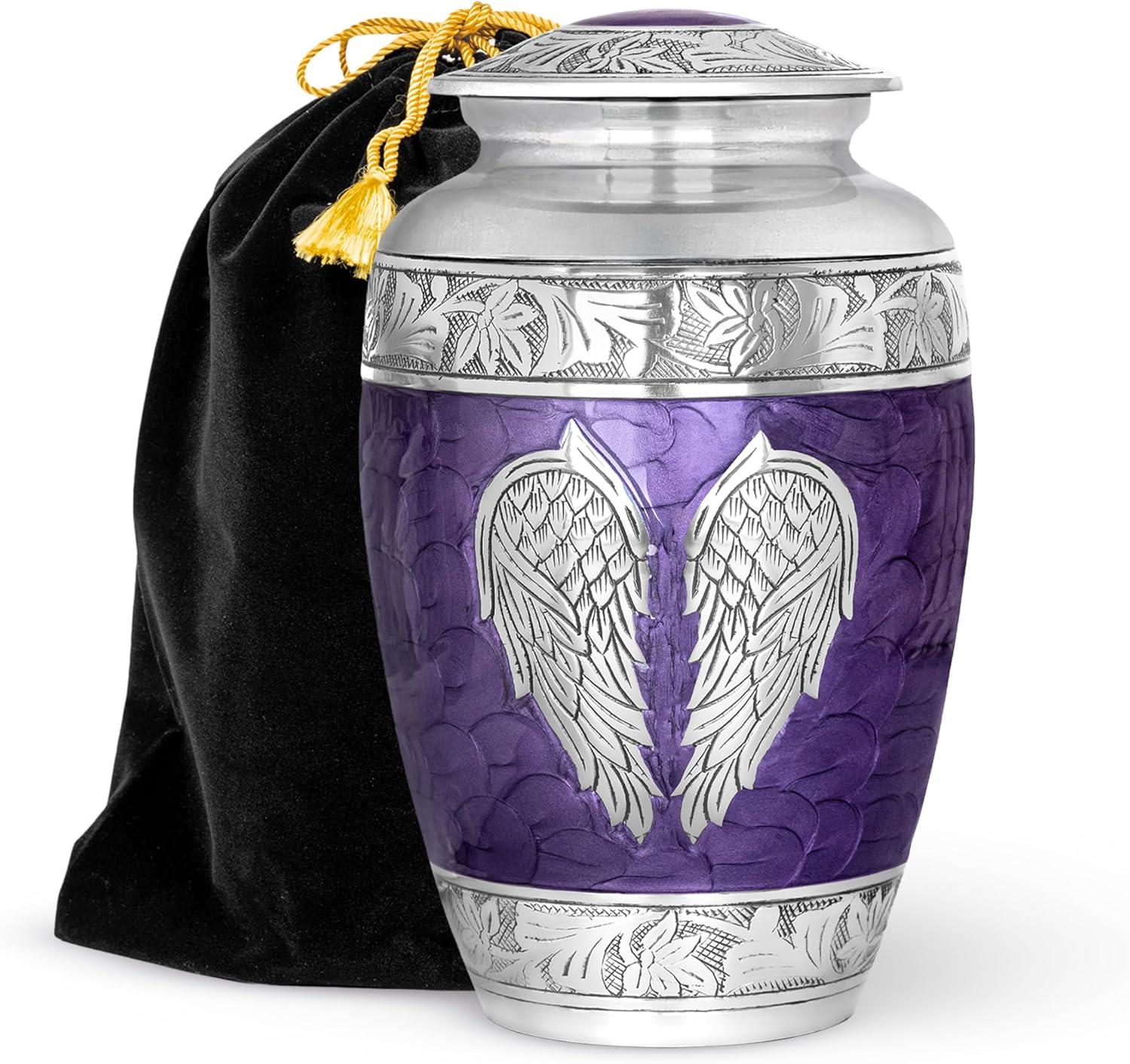 Stonlif Angel Wings Cremation Urn - Purple Large