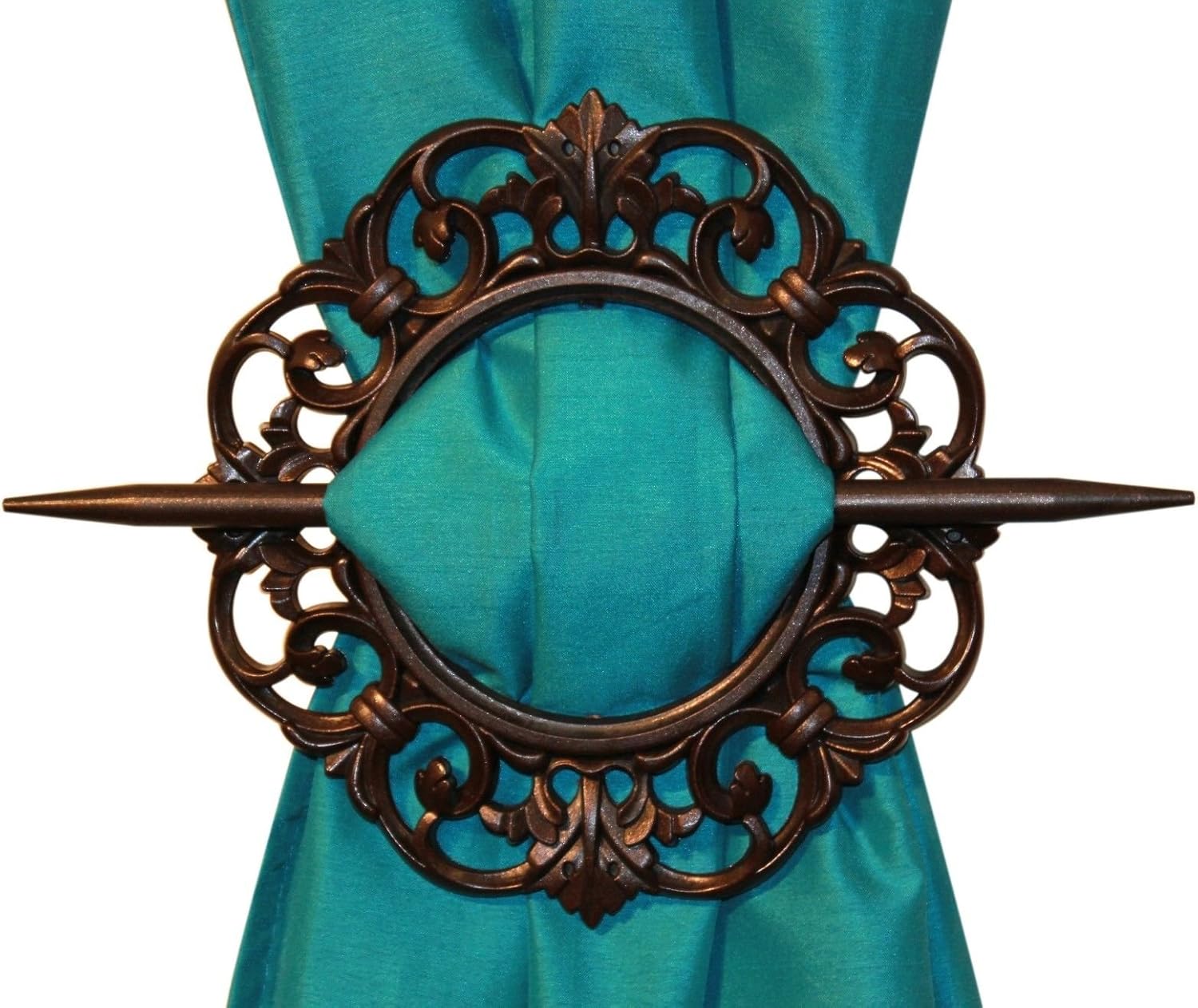Kashi Home Curtains Holdbacks Set of 2 Mahogany