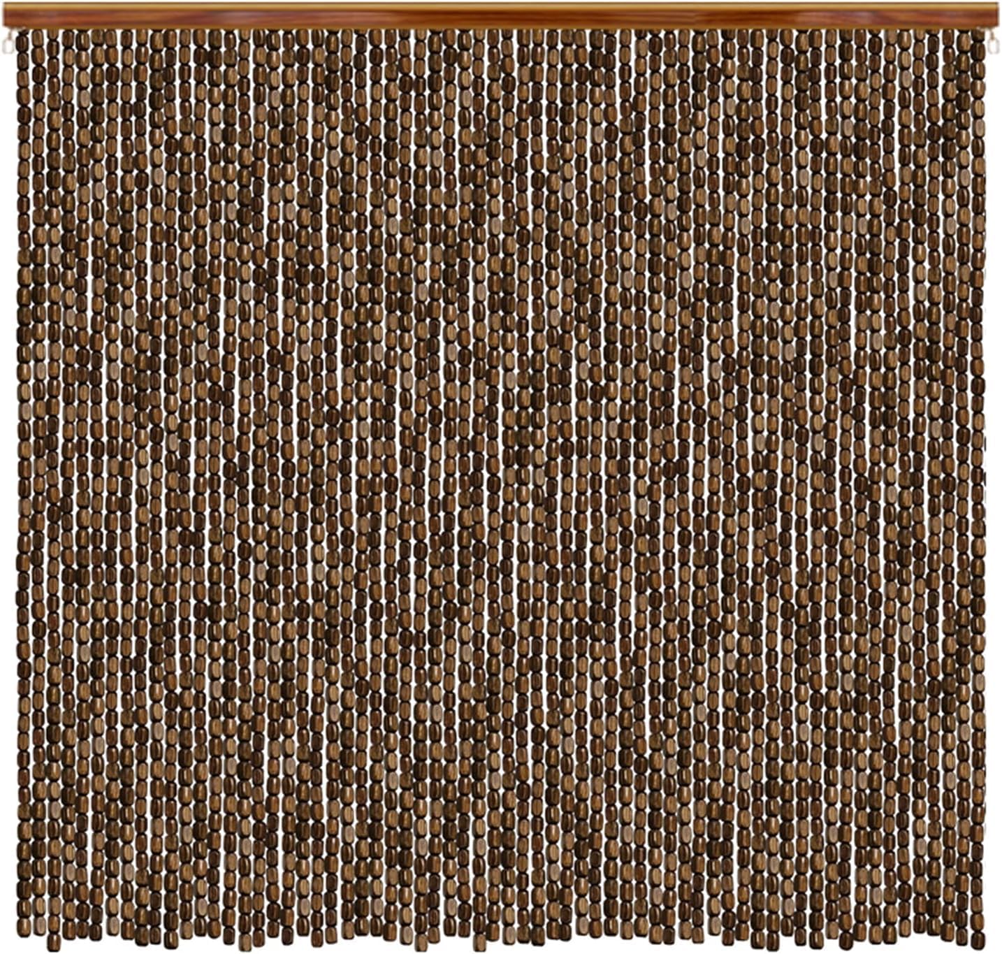 Wcxixo Wood and Bamboo Beaded Curtain for Doorway