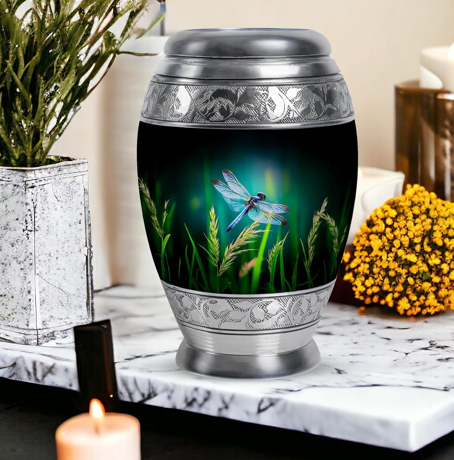 Dragonfly Cremation Urn 10 Inch for Human Ashes