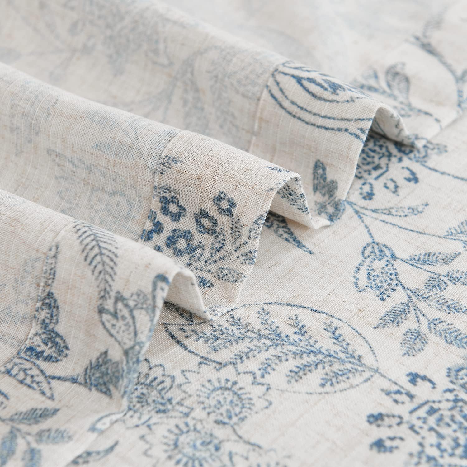 Lazzzy Linen Curtains 2 Panels 84 Inch Length Grommet Top
