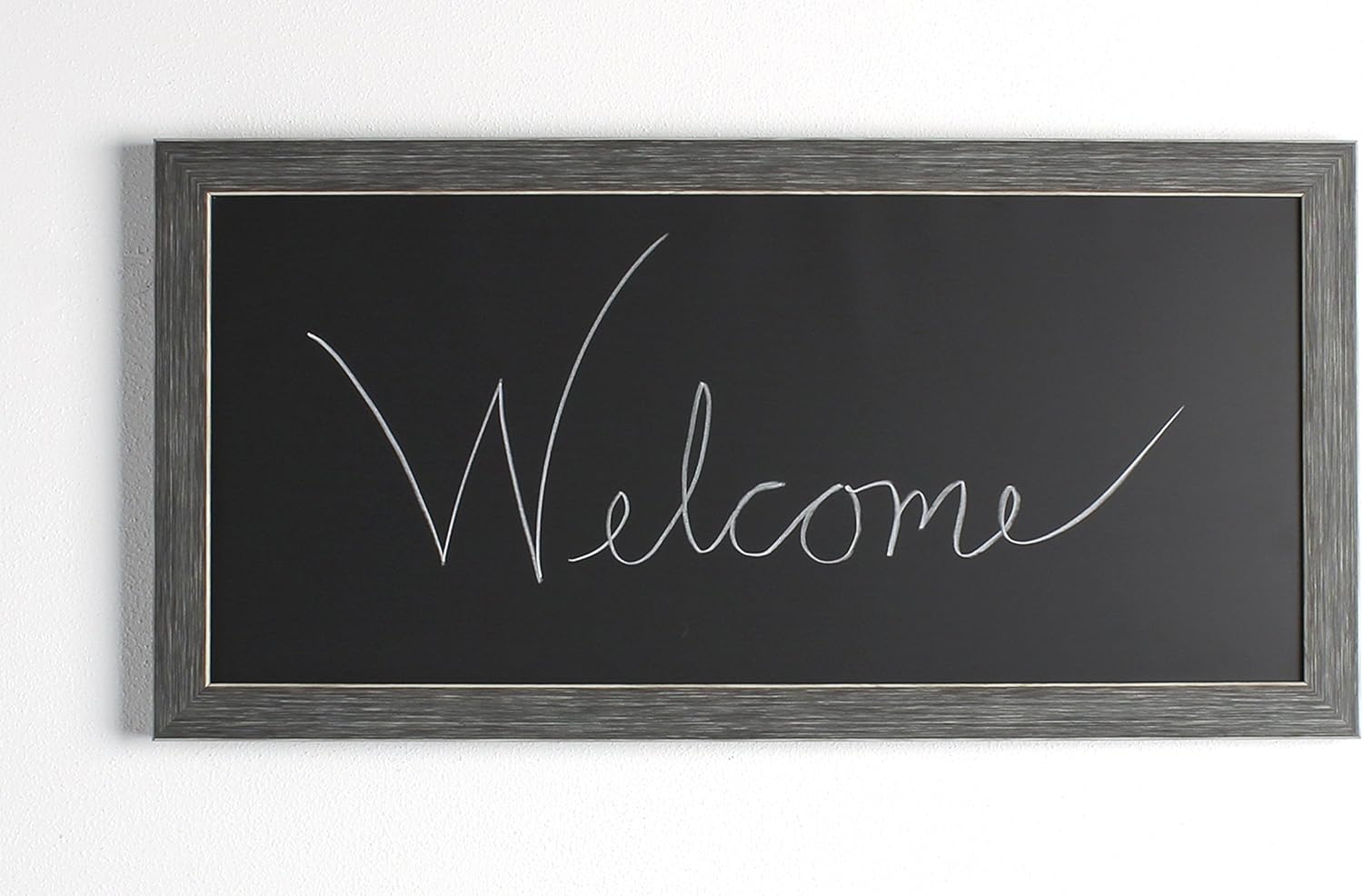 DesignOvation Wyeth Framed Chalkboard 13x26 Gray