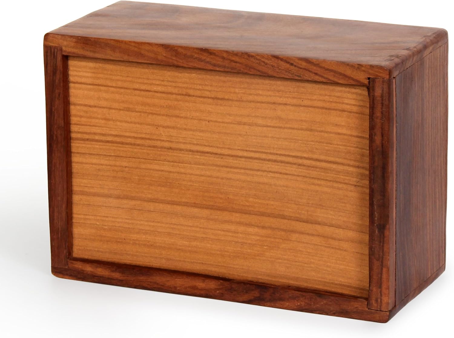 TrendBell Handcrafted Wooden Urn Box for Human and Pet Ashes 7x5 Inch