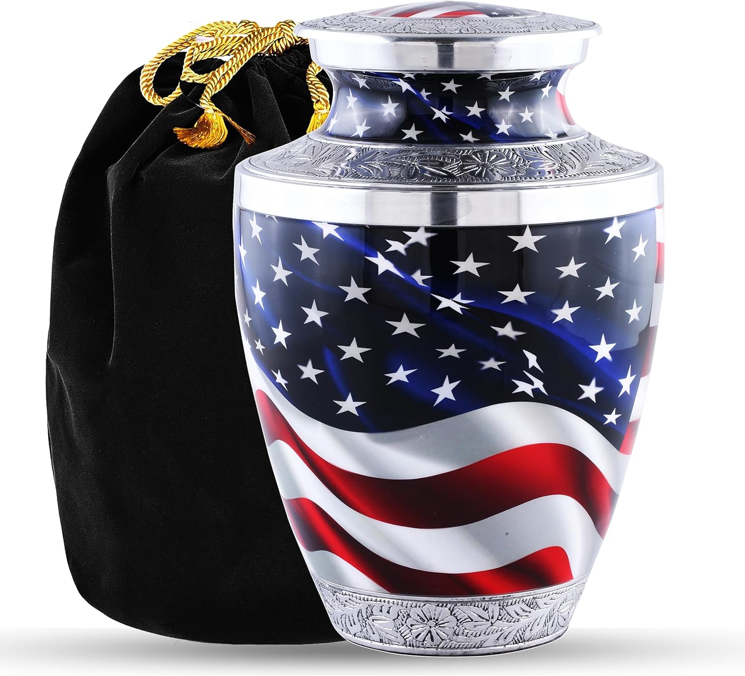 American Flag Cremation Urn for Adult Ashes