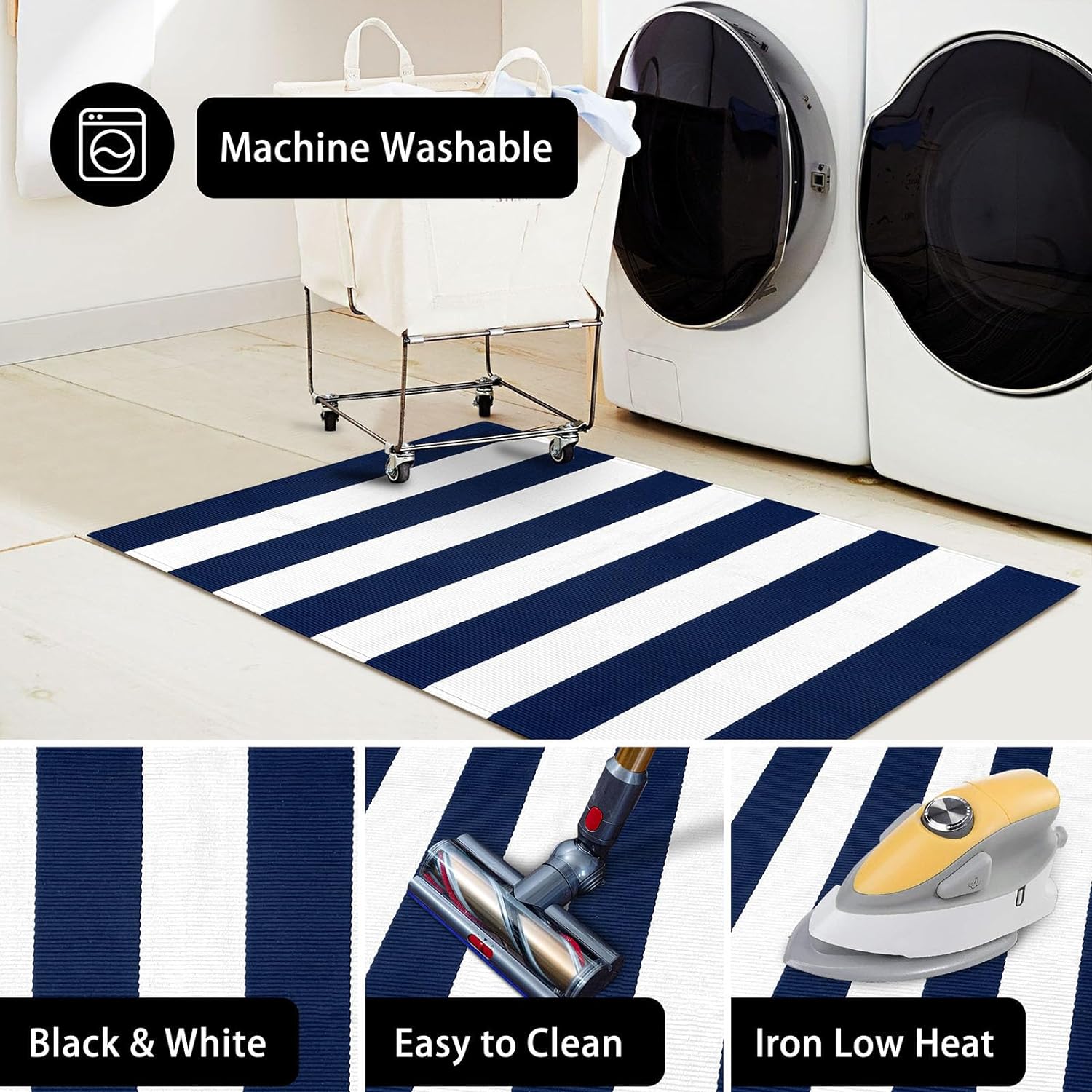 KOZYFLY Striped Outdoor Rug 275x43 Inches Front Door Mat