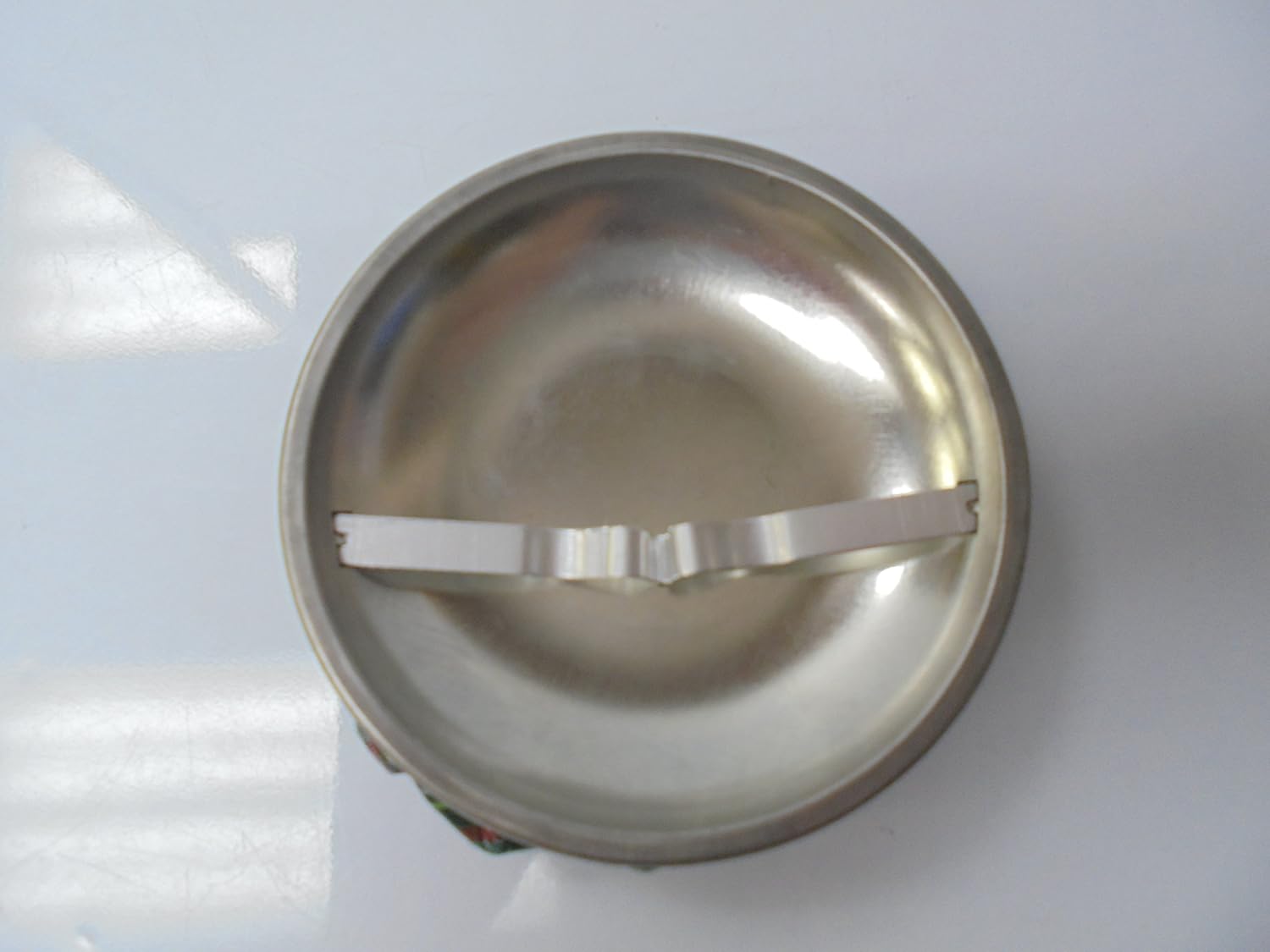 Beanbag Ashtray in Green Plaid Material 1