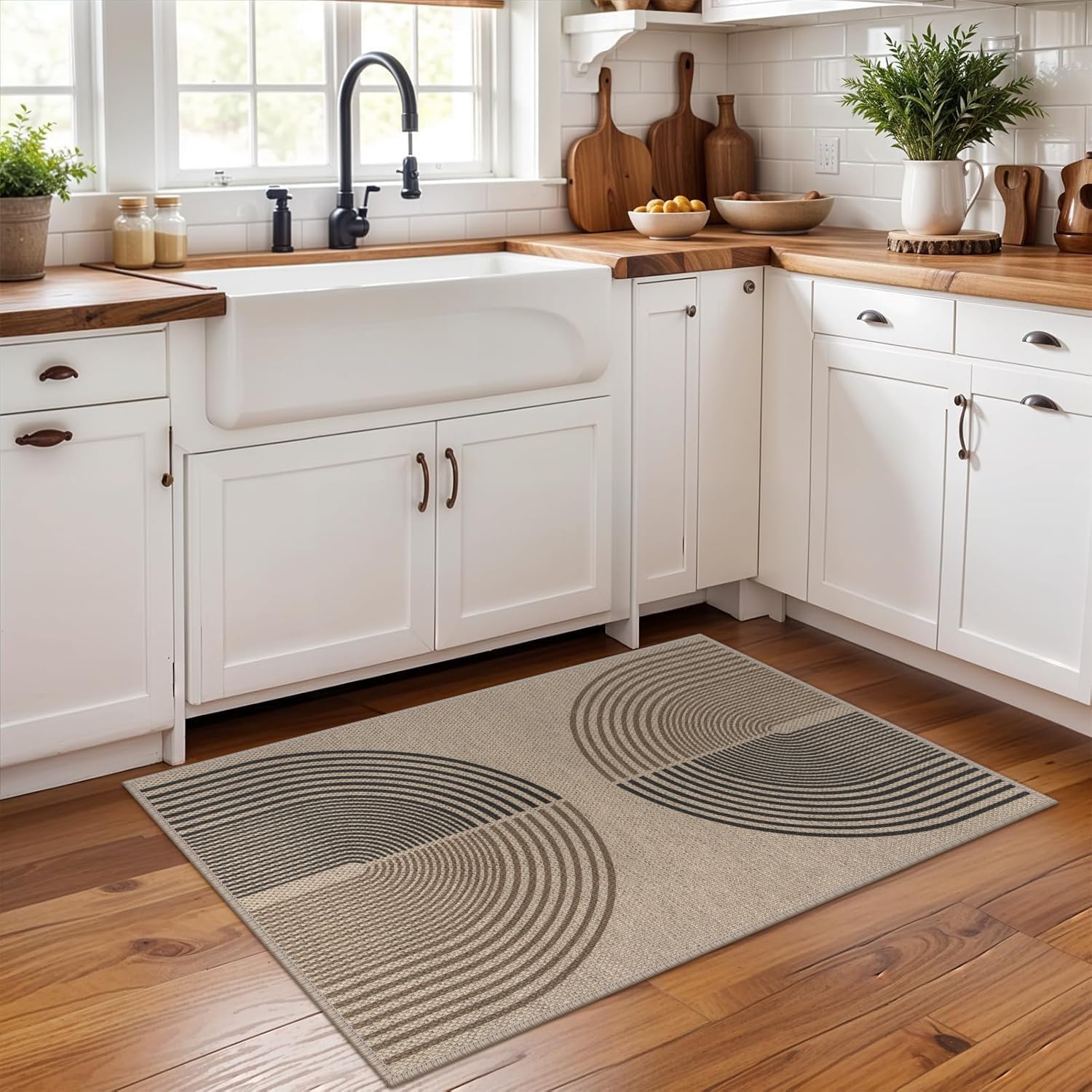 Easy Jute Rainbow Entryway Rug 2x3