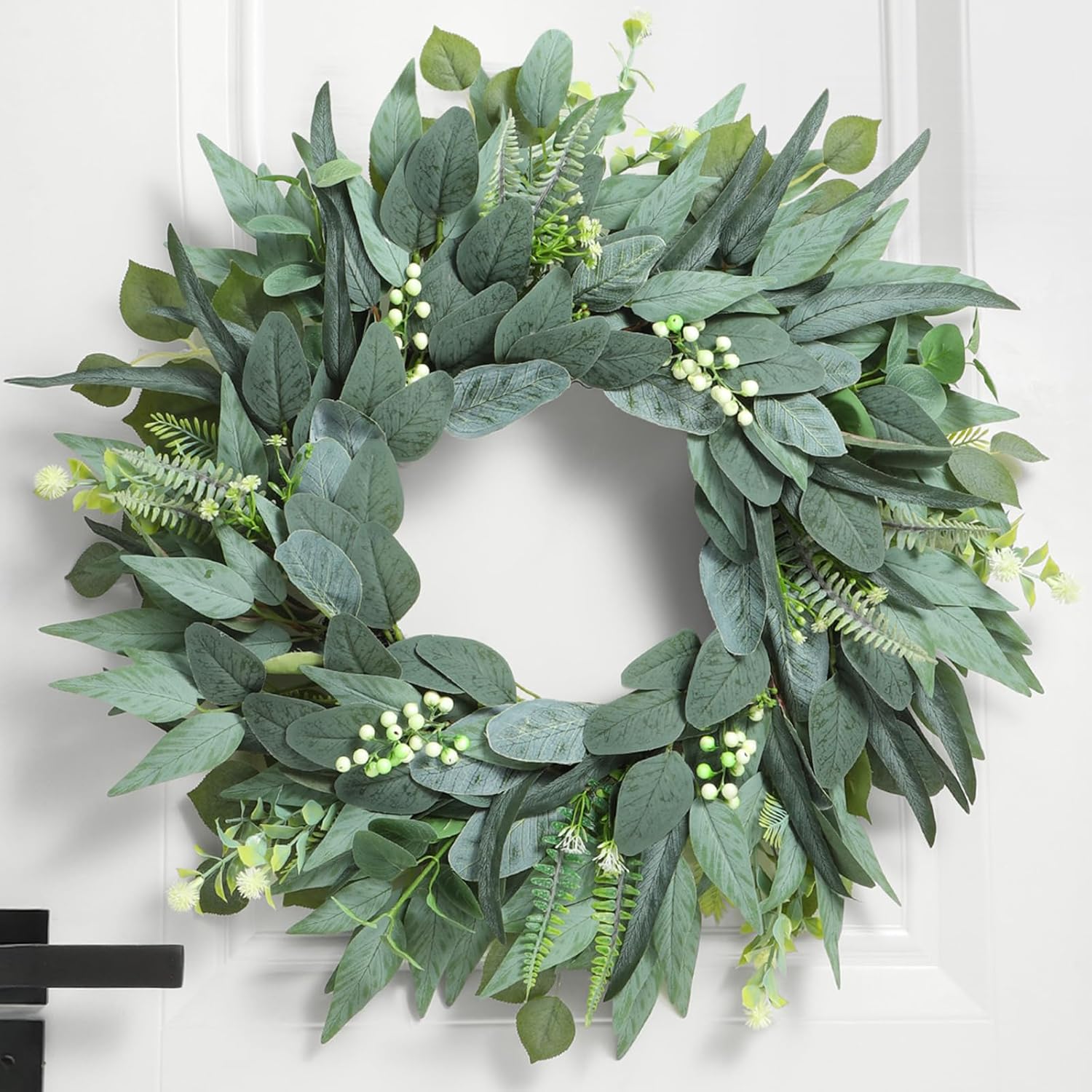 24 Inch Eucalyptus Wreath Handmade for Front Door