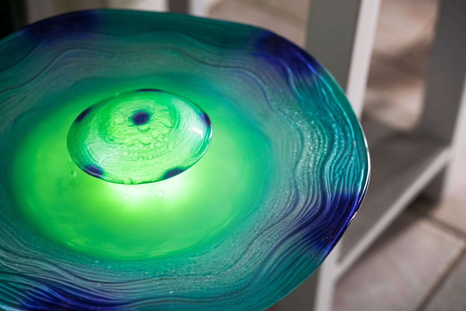 XBrand Canary Floor Mist Fountain with Blue Light