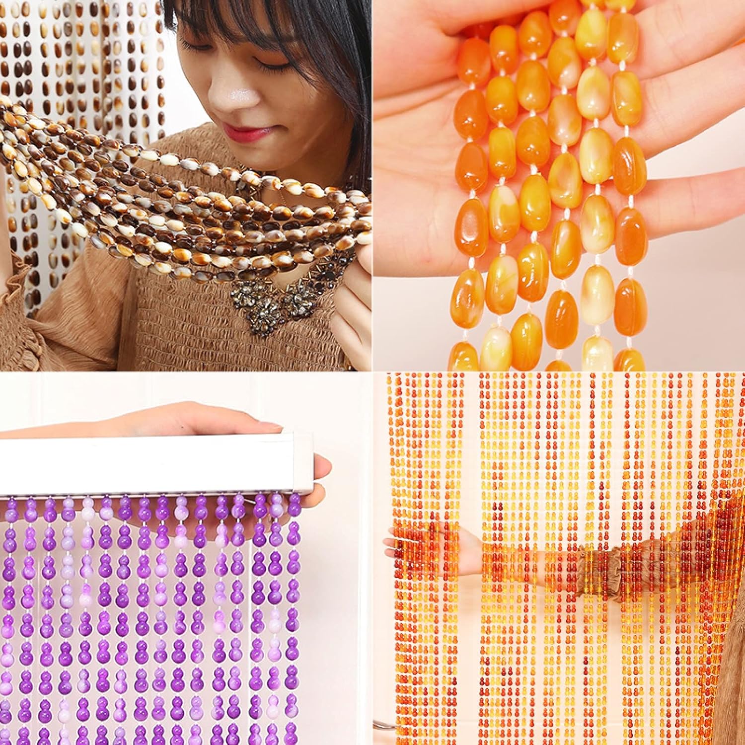 ZHANGQINGXIU Beaded Curtain Door Divider Wall Panel