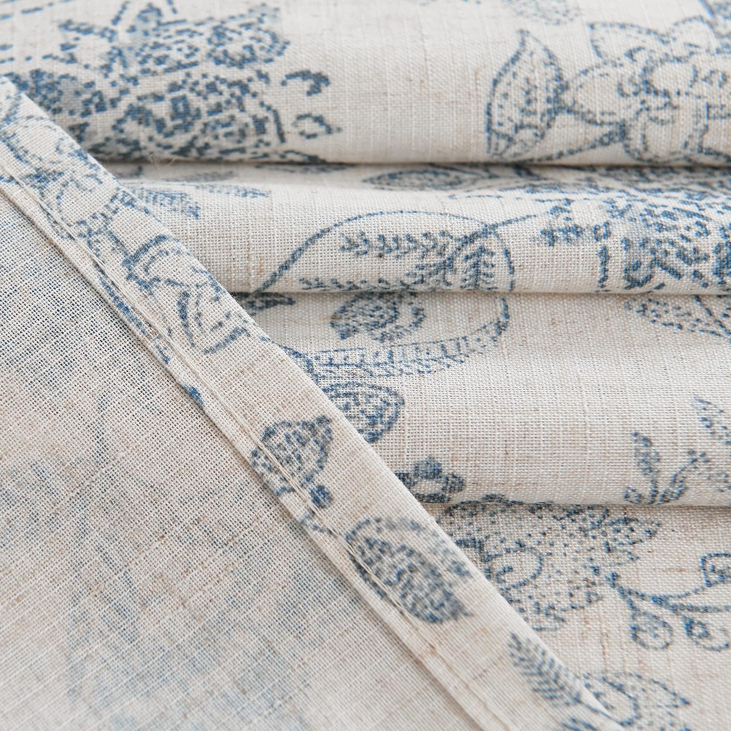 Lazzzy Linen Curtains 2 Panels 84 Inch Length Grommet Top