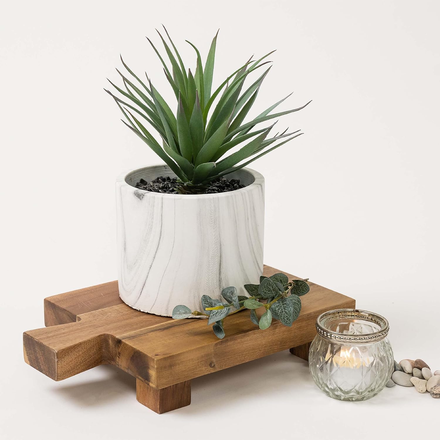 Kurrajong Farmhouse Wood Pedestal Stand 9 Inch
