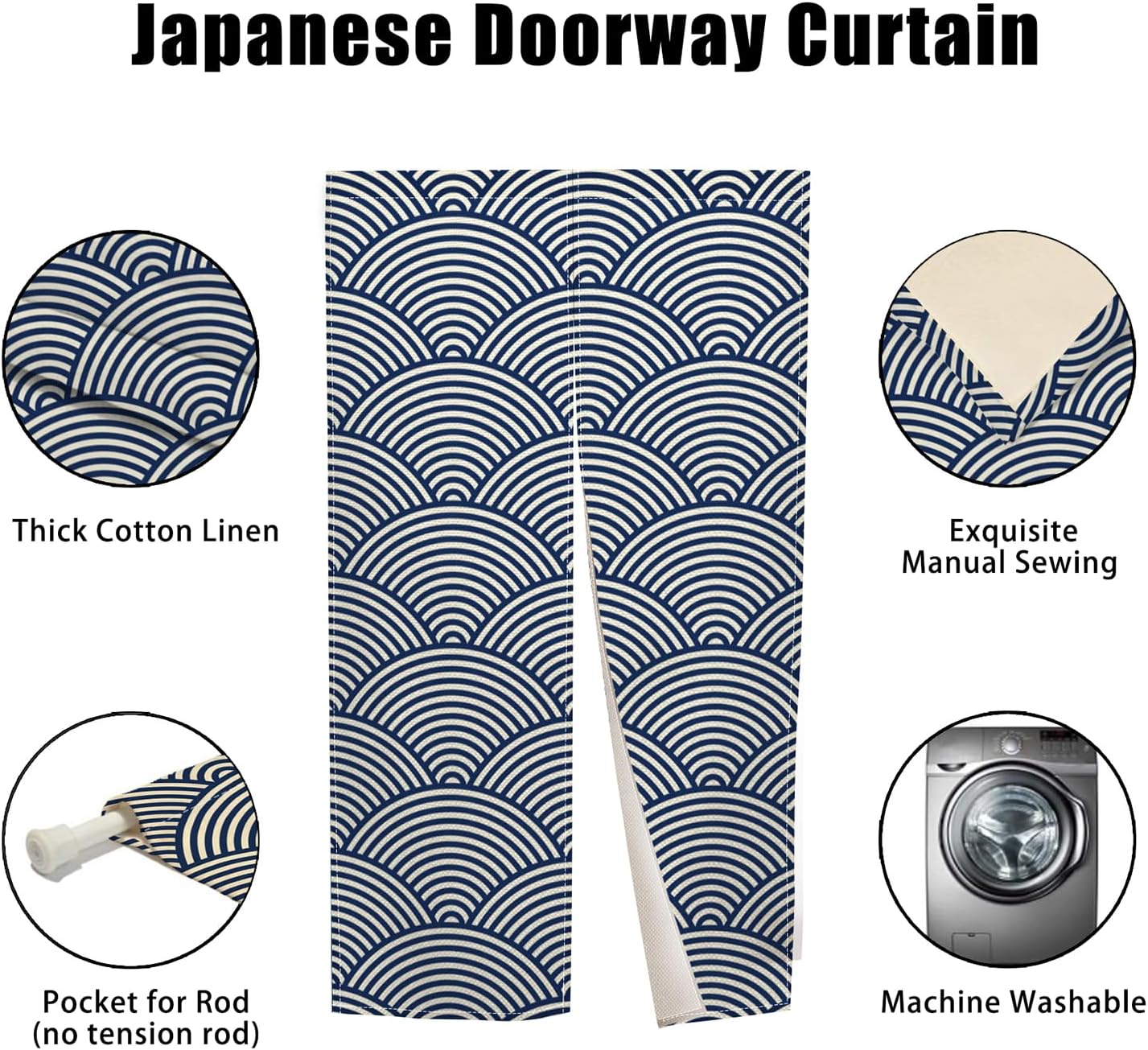 Japanese Style Noren Door Curtain for Privacy
