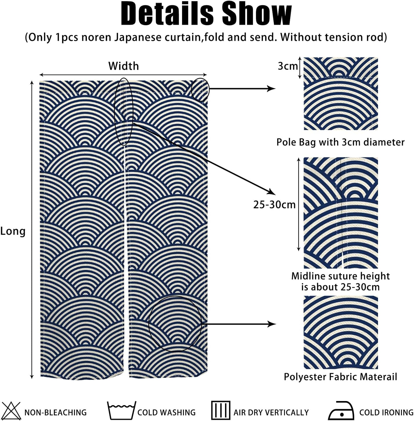 Japanese Style Noren Door Curtain for Privacy