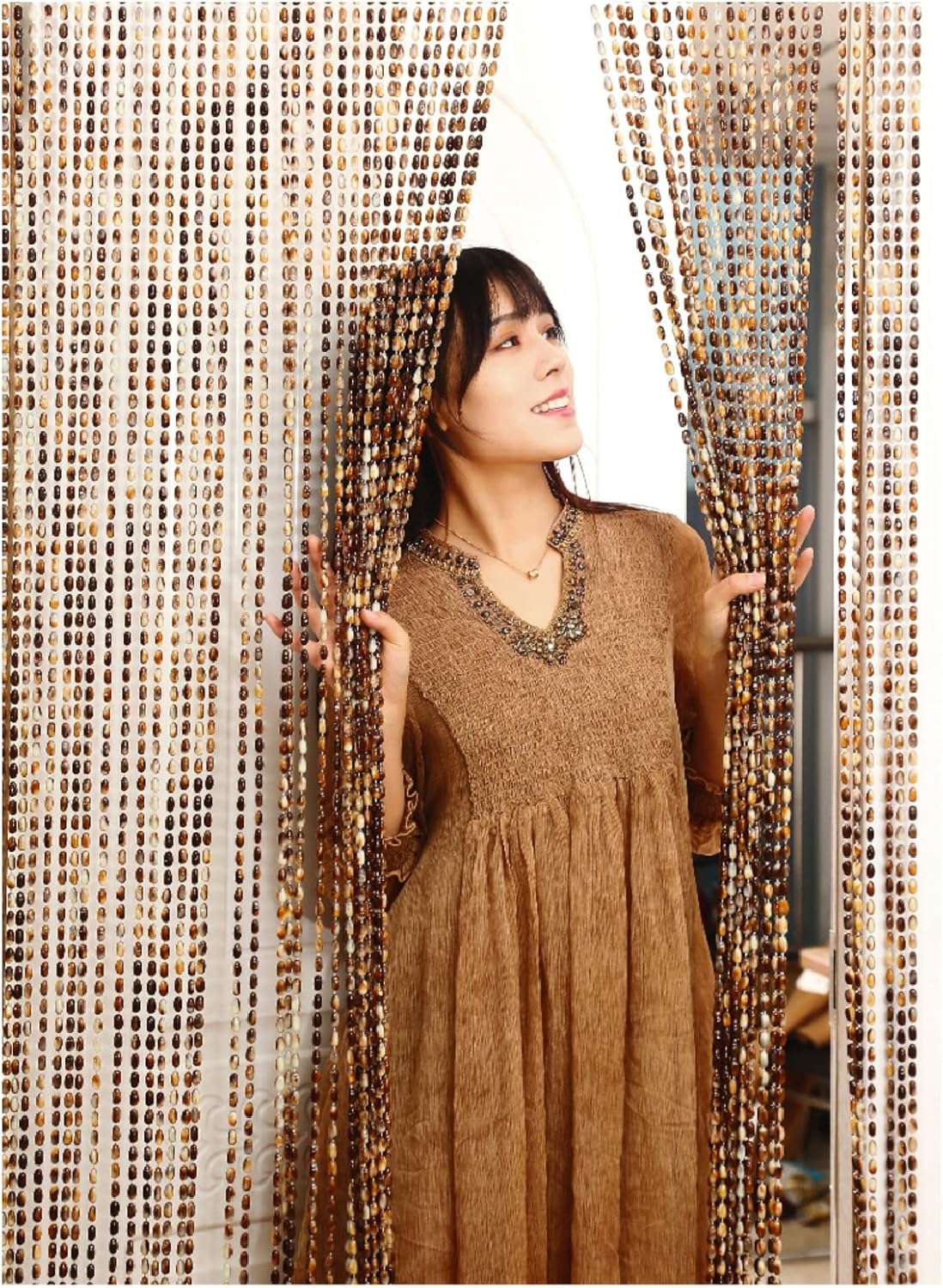 ZHANGQINGXIU Beaded Curtain Door Divider Wall Panel