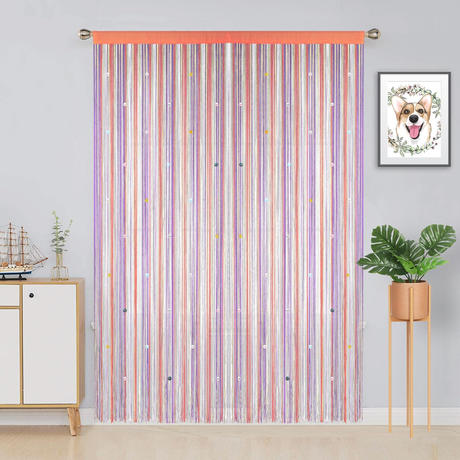 Yiibaai Beaded Curtain Panels for Doorway