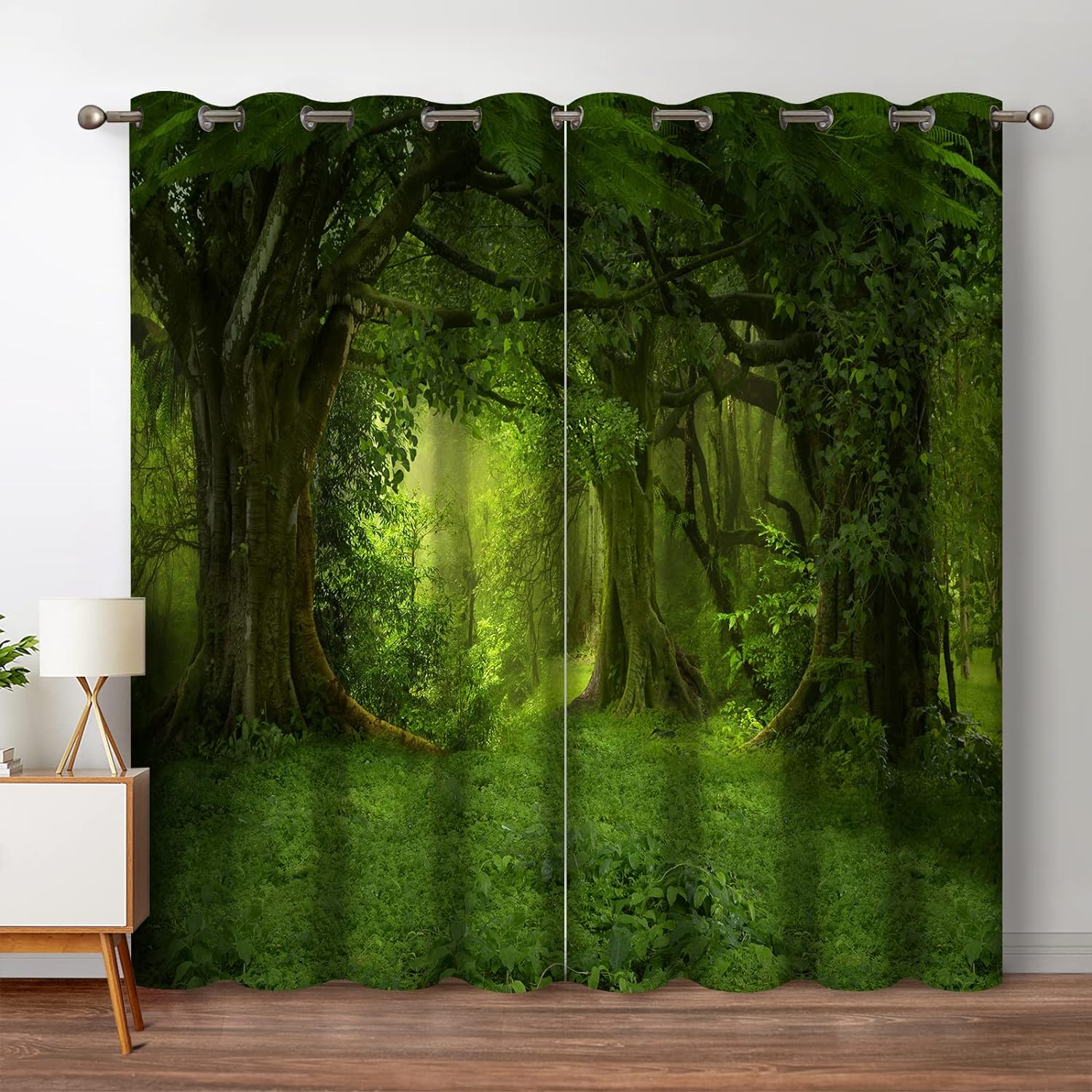 Jekeno Forest Blackout Curtains 2 Panel Set 52x84