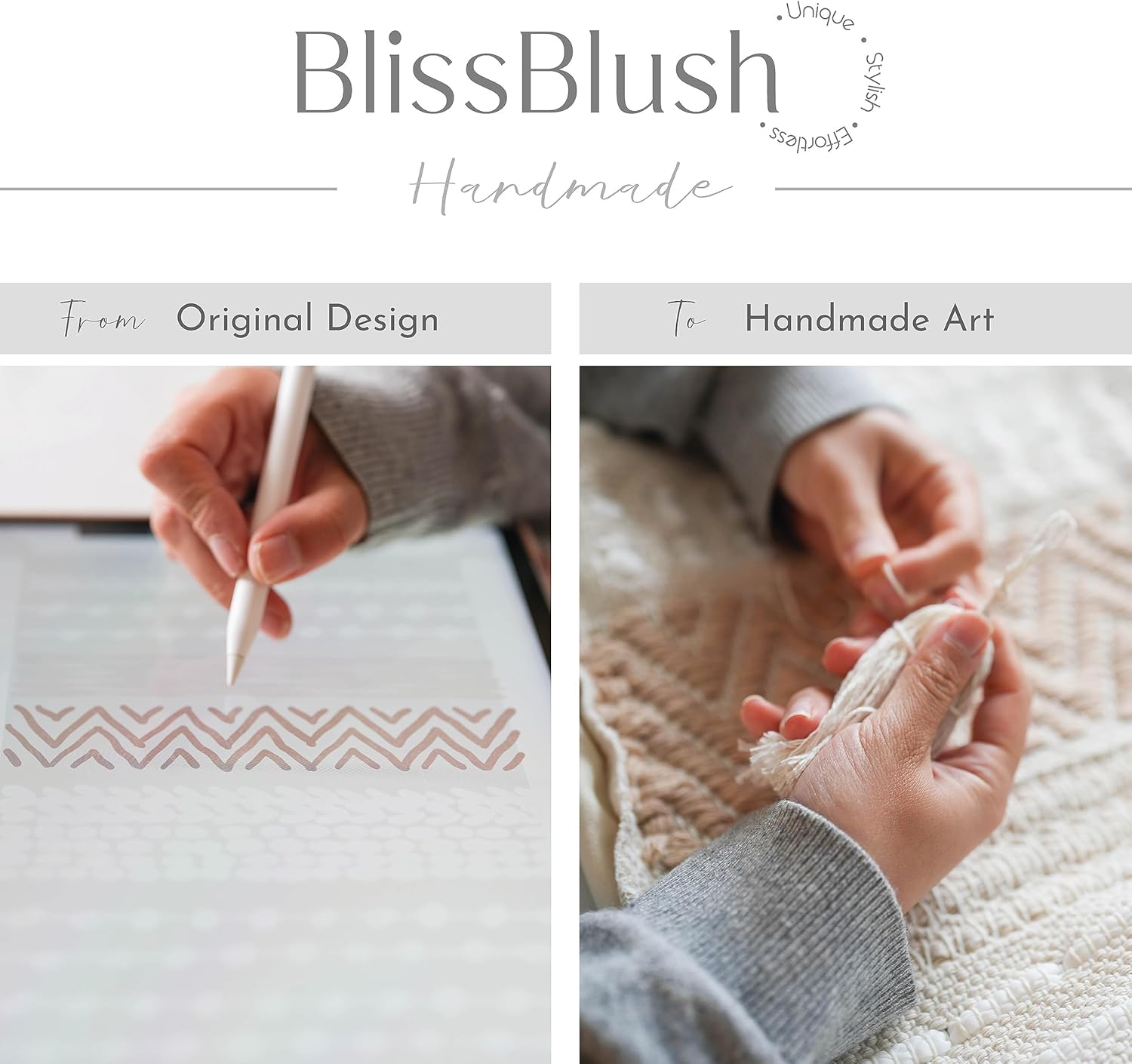 BlissBlush Boho Tassel Wall Hanging Tapestry
