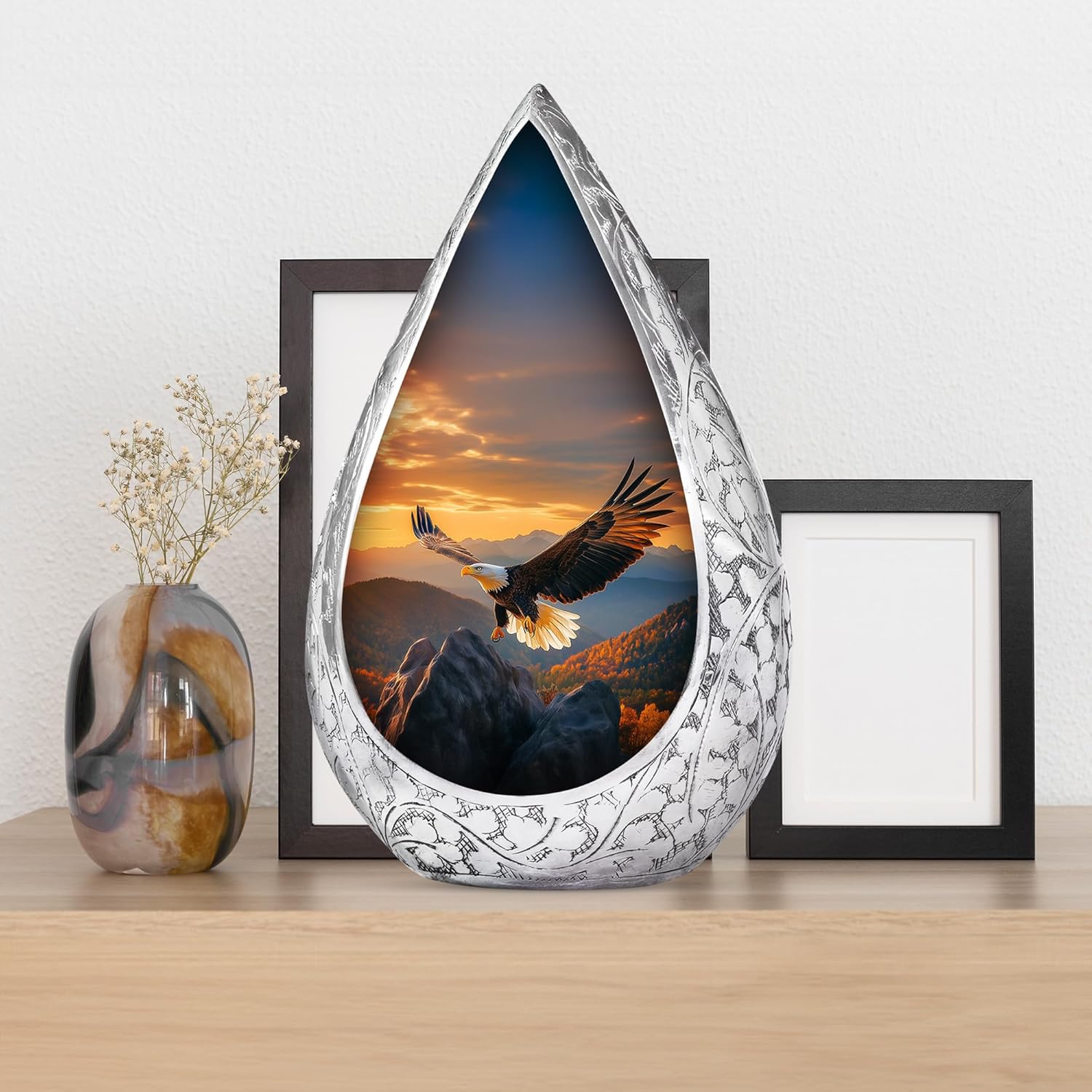 Eagle Cremation Urn - 10 Inch Human Ashes Urn for Dad and Mom