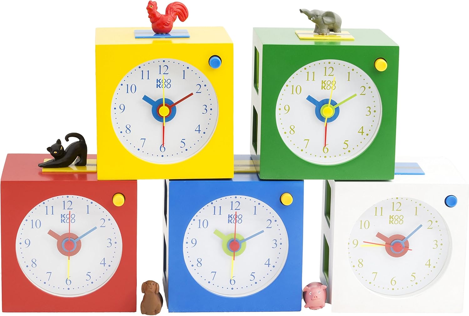 KOOKOO KidsAlarm with 5 Farm Animals and Wake-Up Sounds