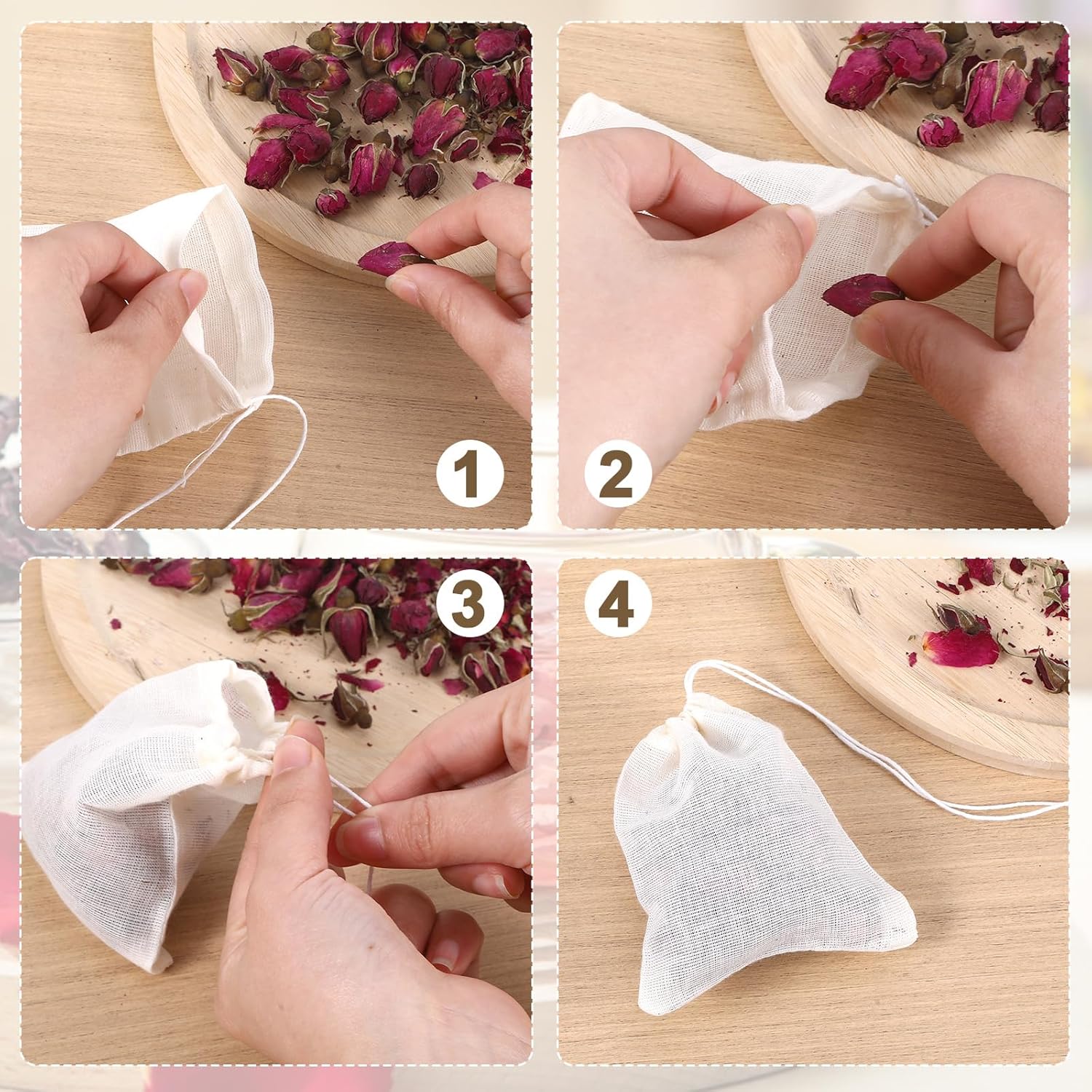 40Pcs Spice Bags for Cooking and Storage
