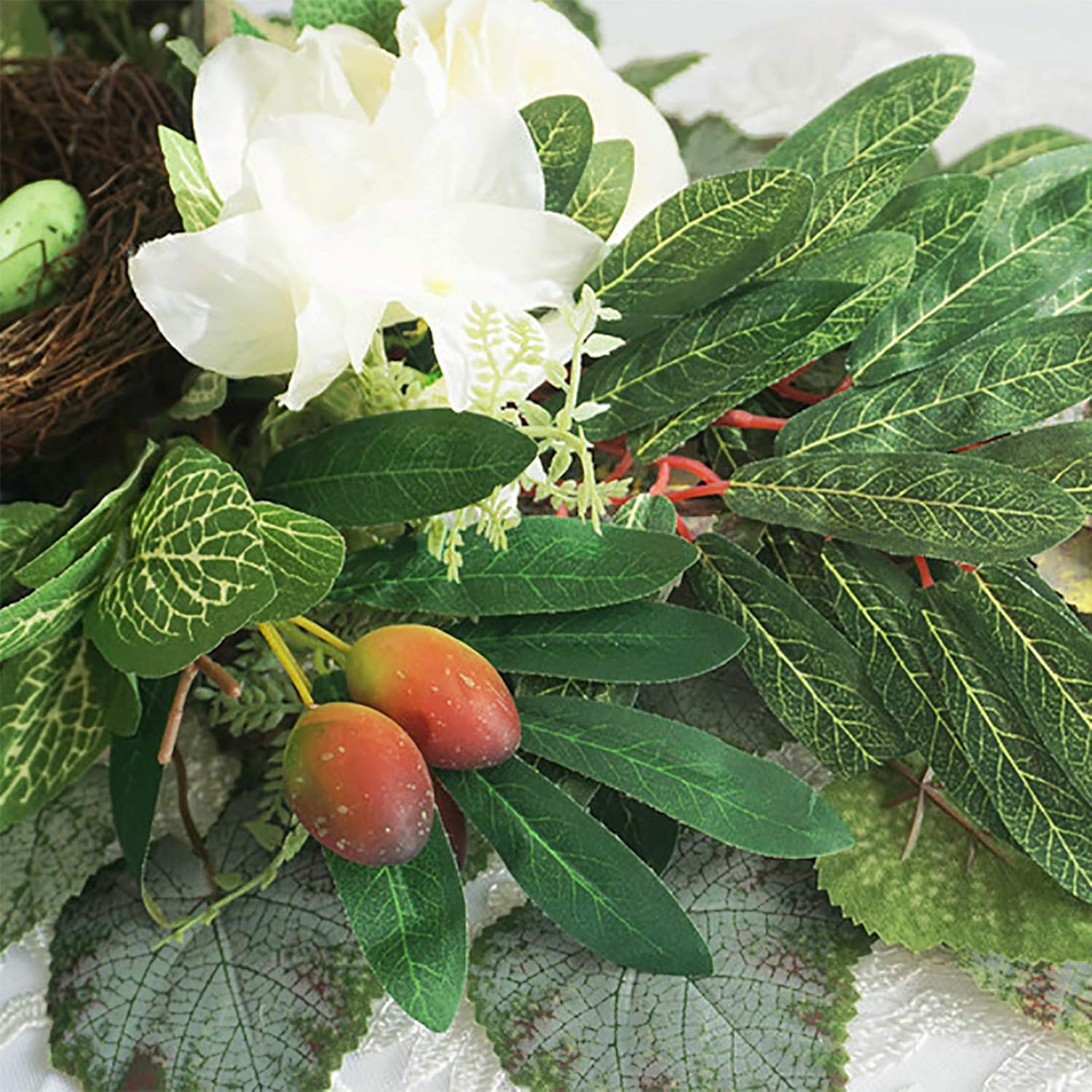 MOTUZP 307 Inch Spring Greenery Swag Wreath