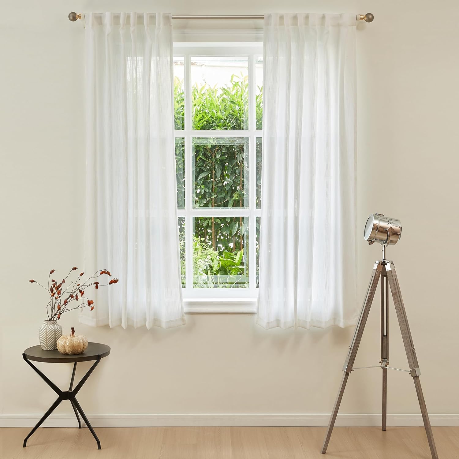 MYSKY HOME French Door Curtains 50x72 2pcs