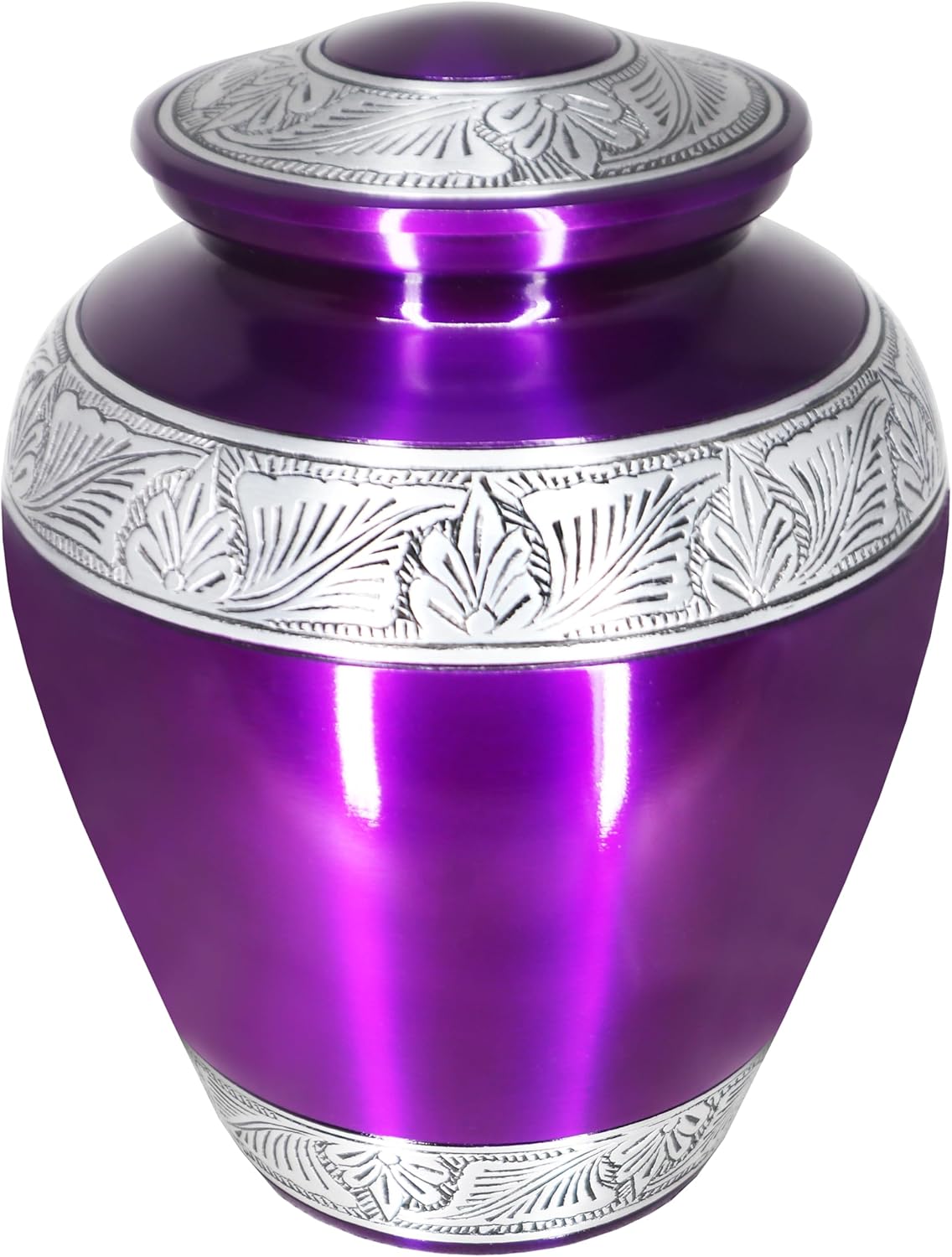 M MEILINXU Purple Large Personalized Urn for Human Ashes