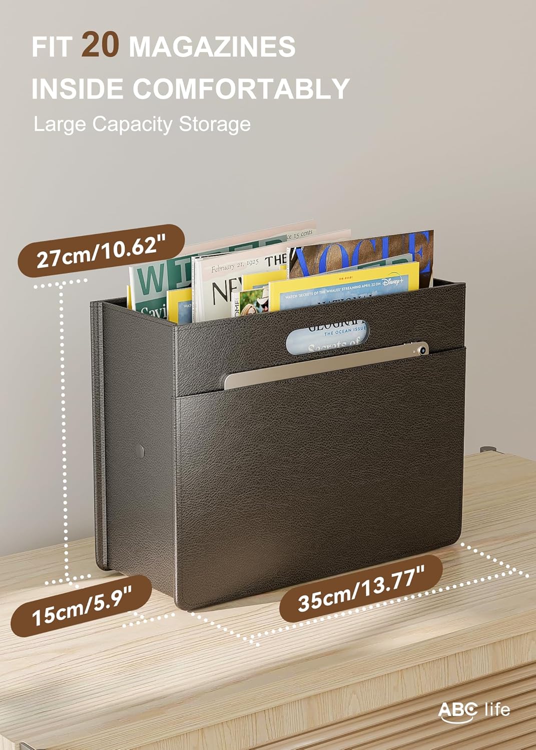 ABC Life Foldable Magazine Rack Black