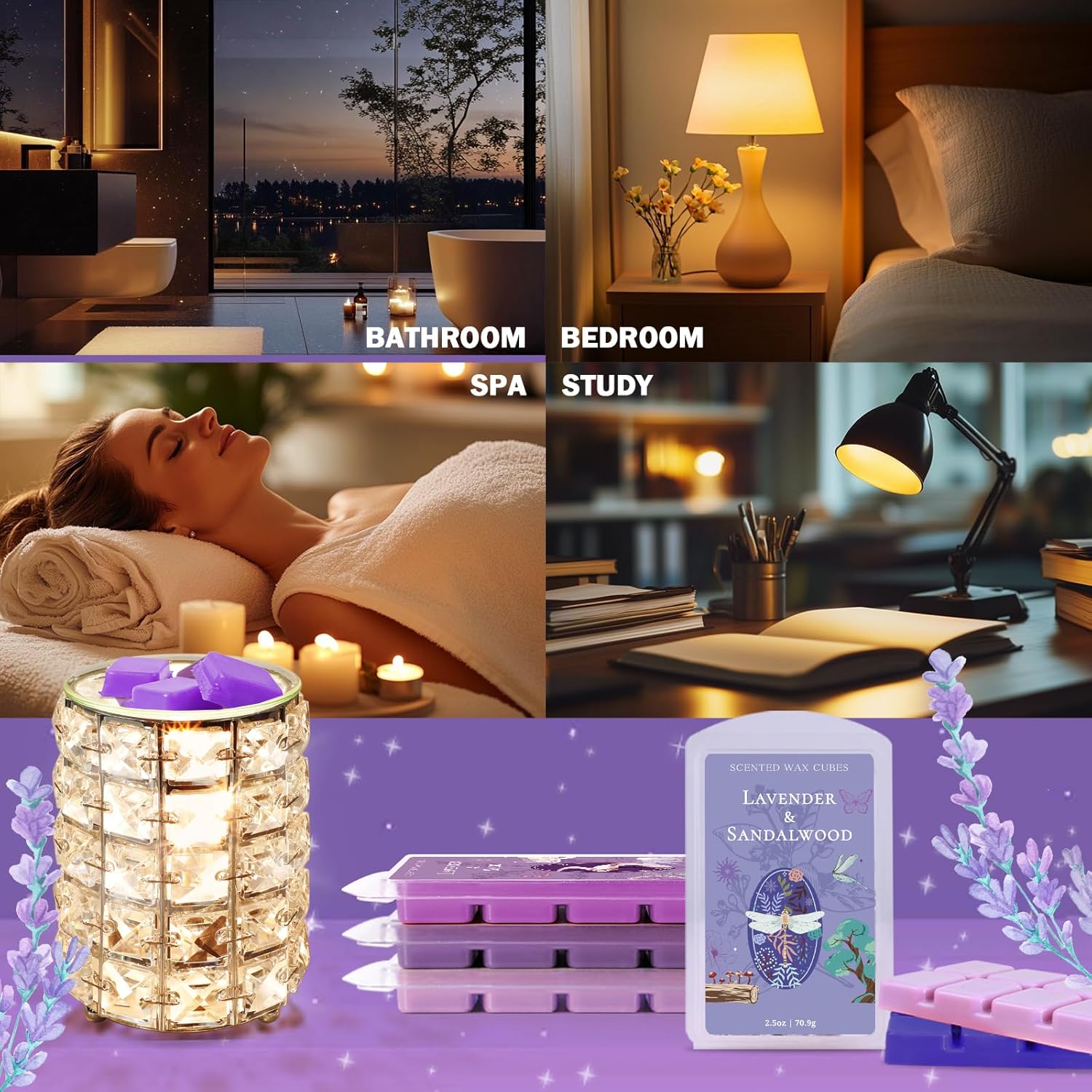 SCENTORINI Wax Melts 4-Pack Lavender Fragrance