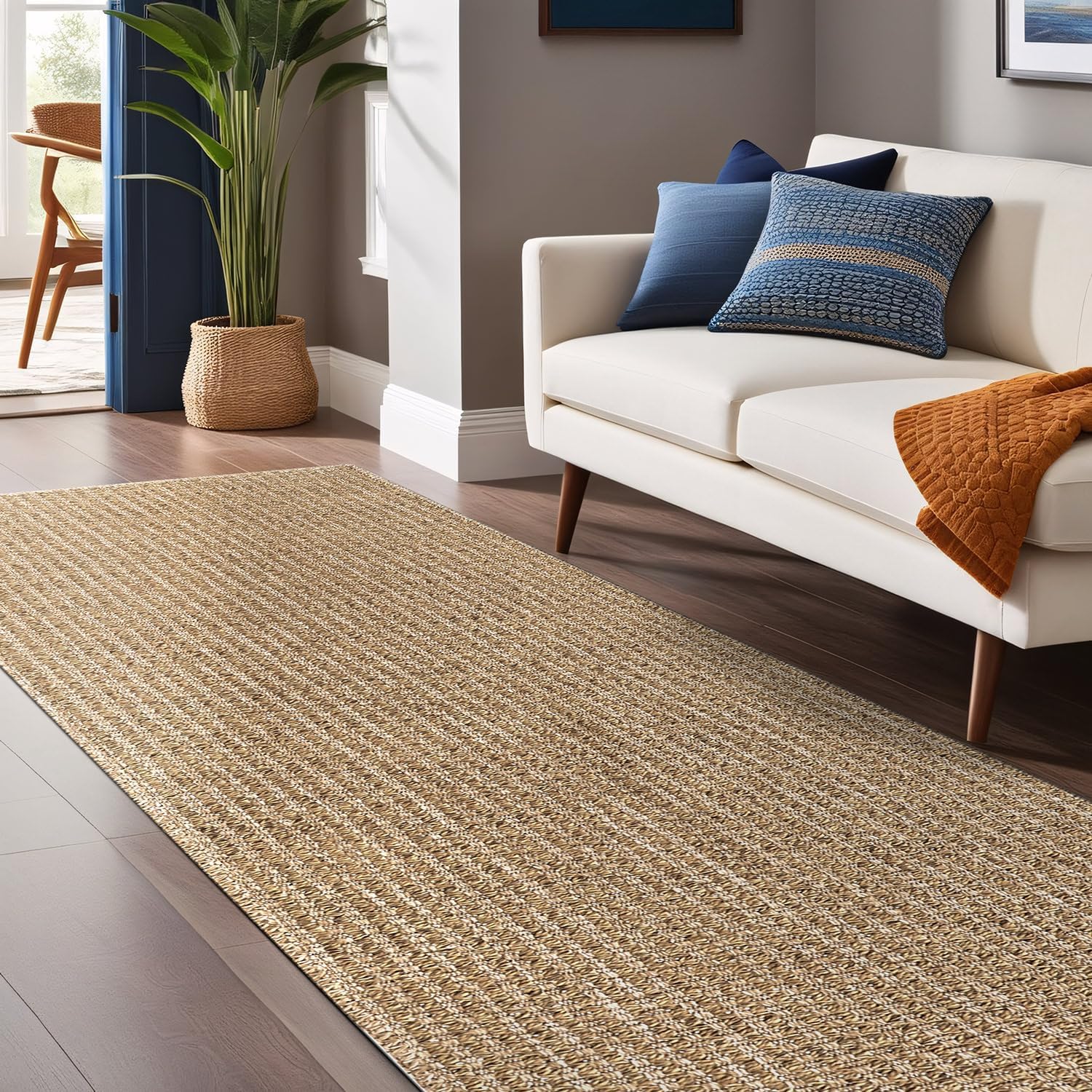 Luul Home Easy Jute Rugs 2x7 Indoor Outdoor Runner