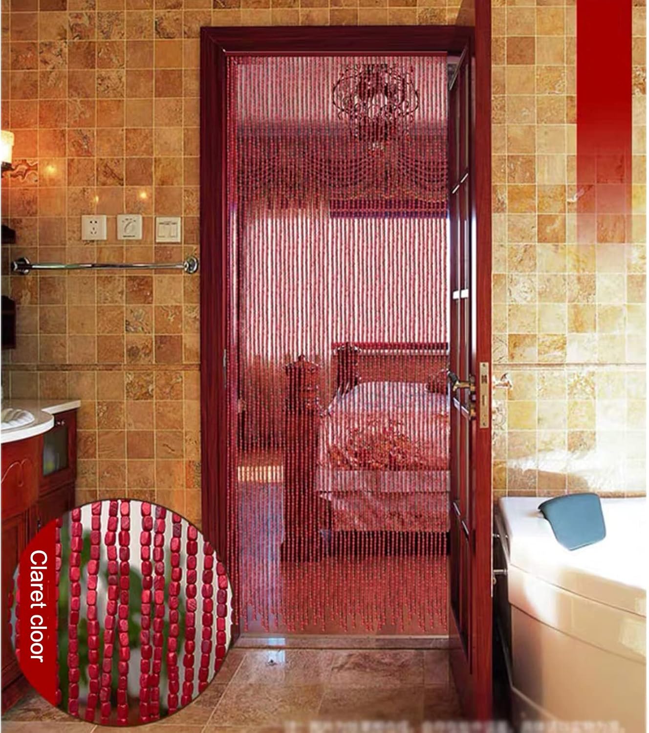 Bamboo Bead Curtain with Fittings Custom 80 Strands