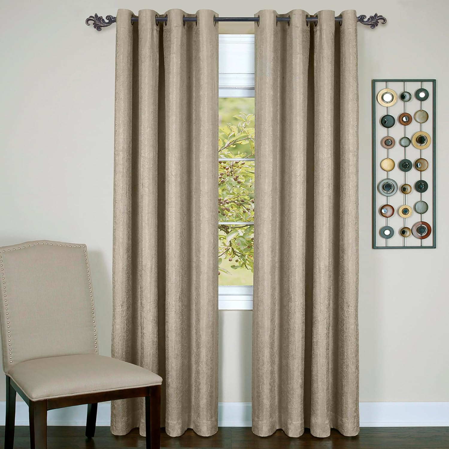 ACHIM Metallo Regal Black Decorative Rod 28-48 Inch