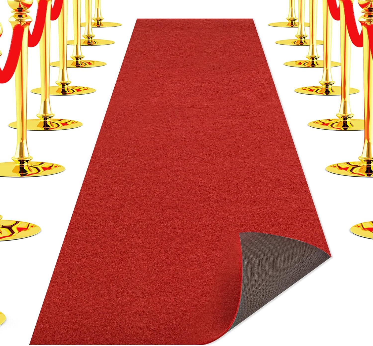 Luxury Red Carpet Runner 3x10 ft Non-Slip Rubber Backing