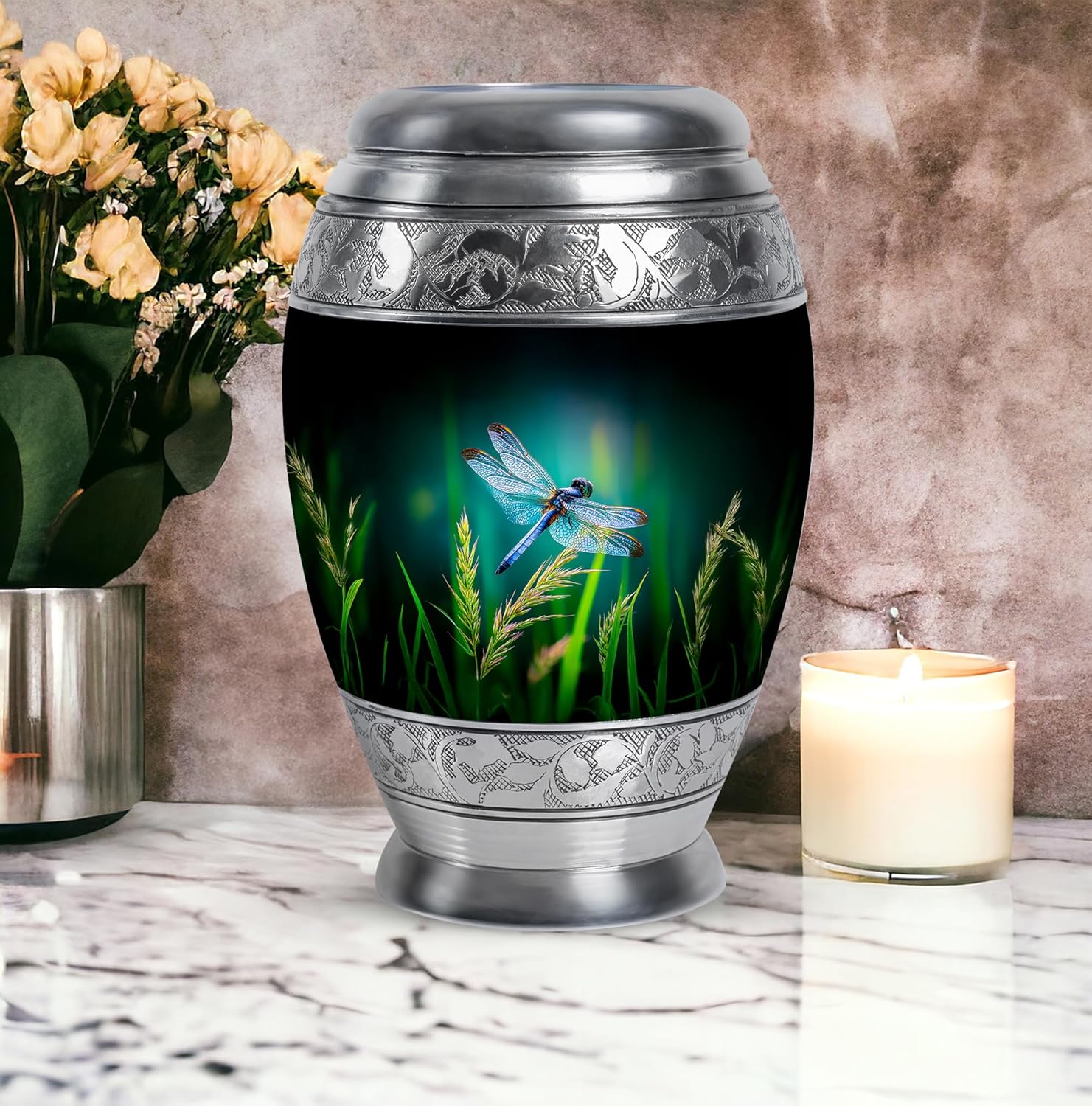 Dragonfly Cremation Urn 10 Inch for Human Ashes