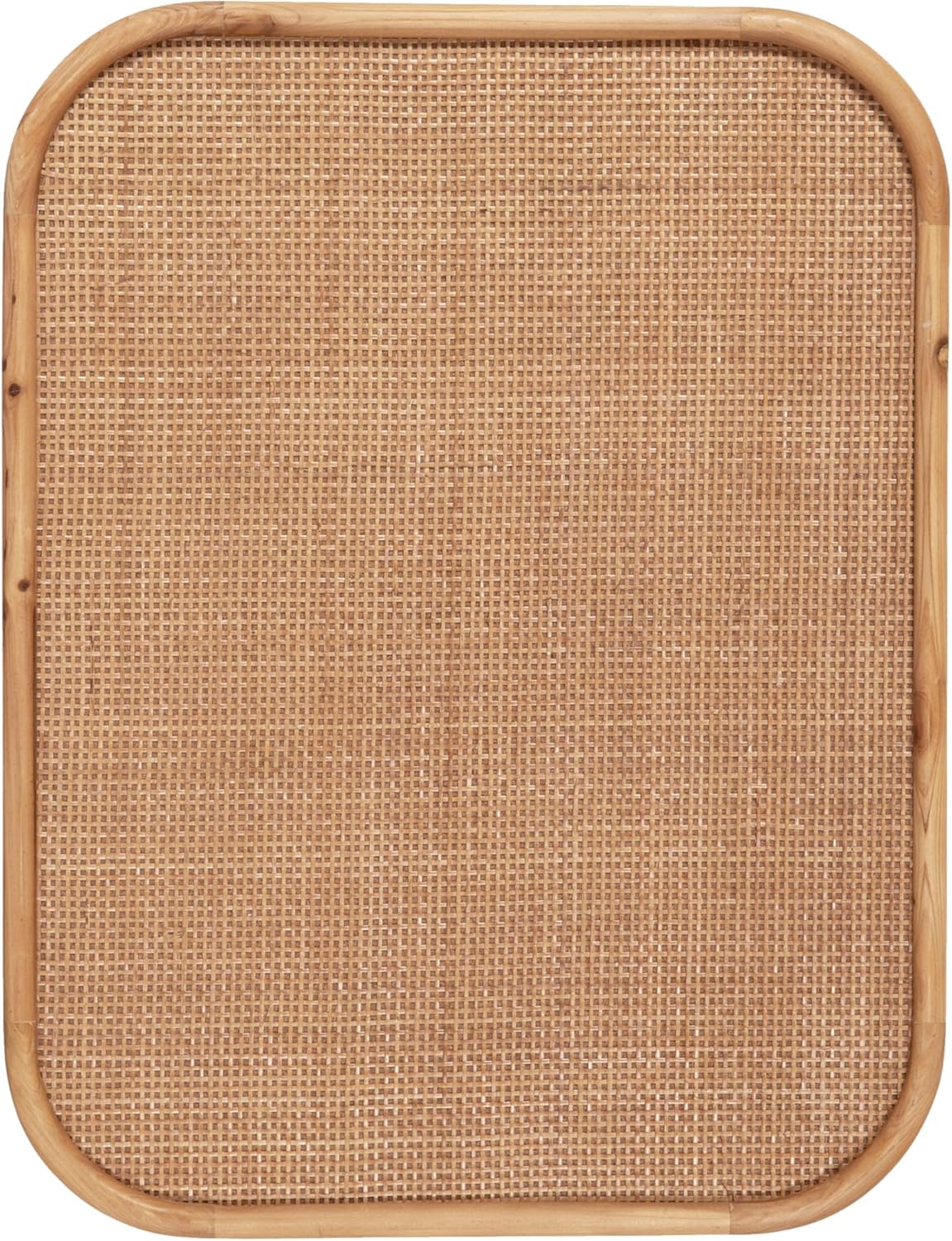 Kate and Laurel Rattan Wall Pinboard 20x26 Natural Wood Boho
