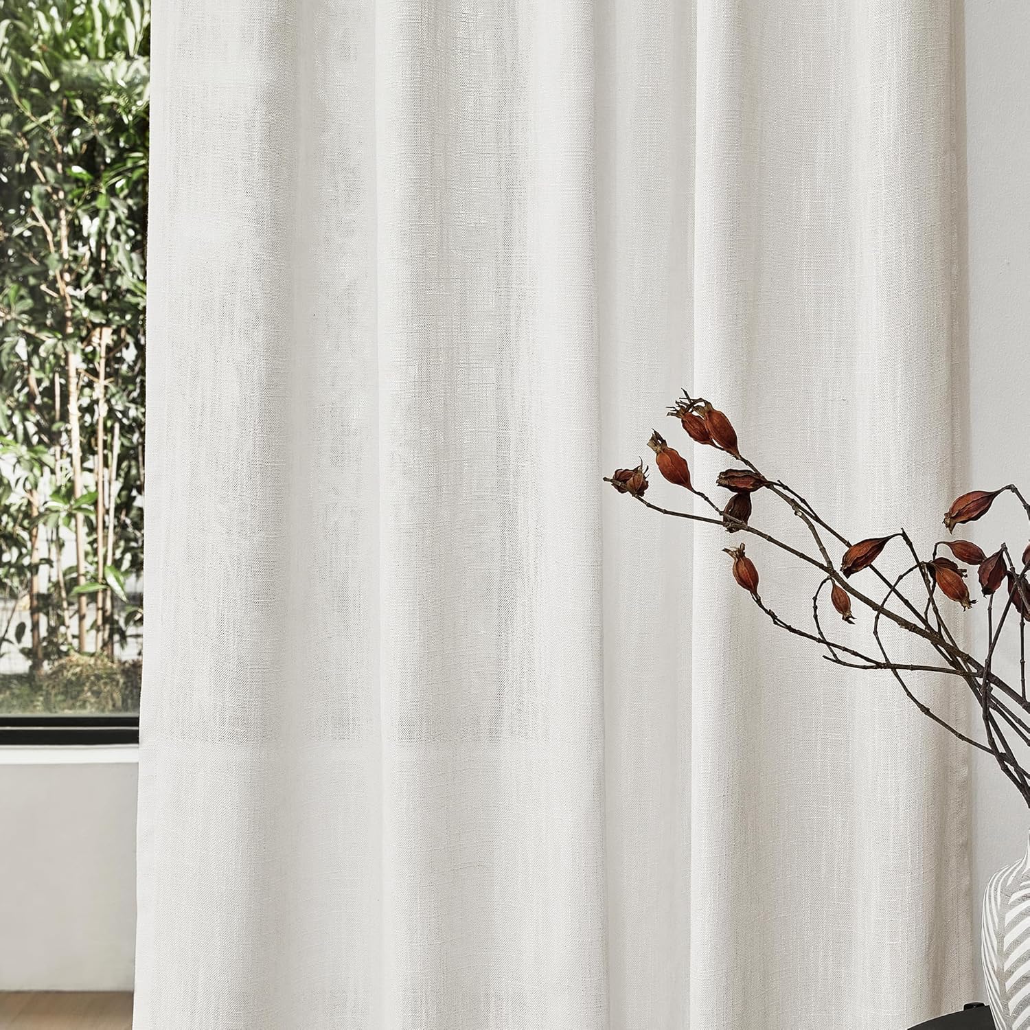 MYSKY HOME French Door Curtains 50x72 2pcs