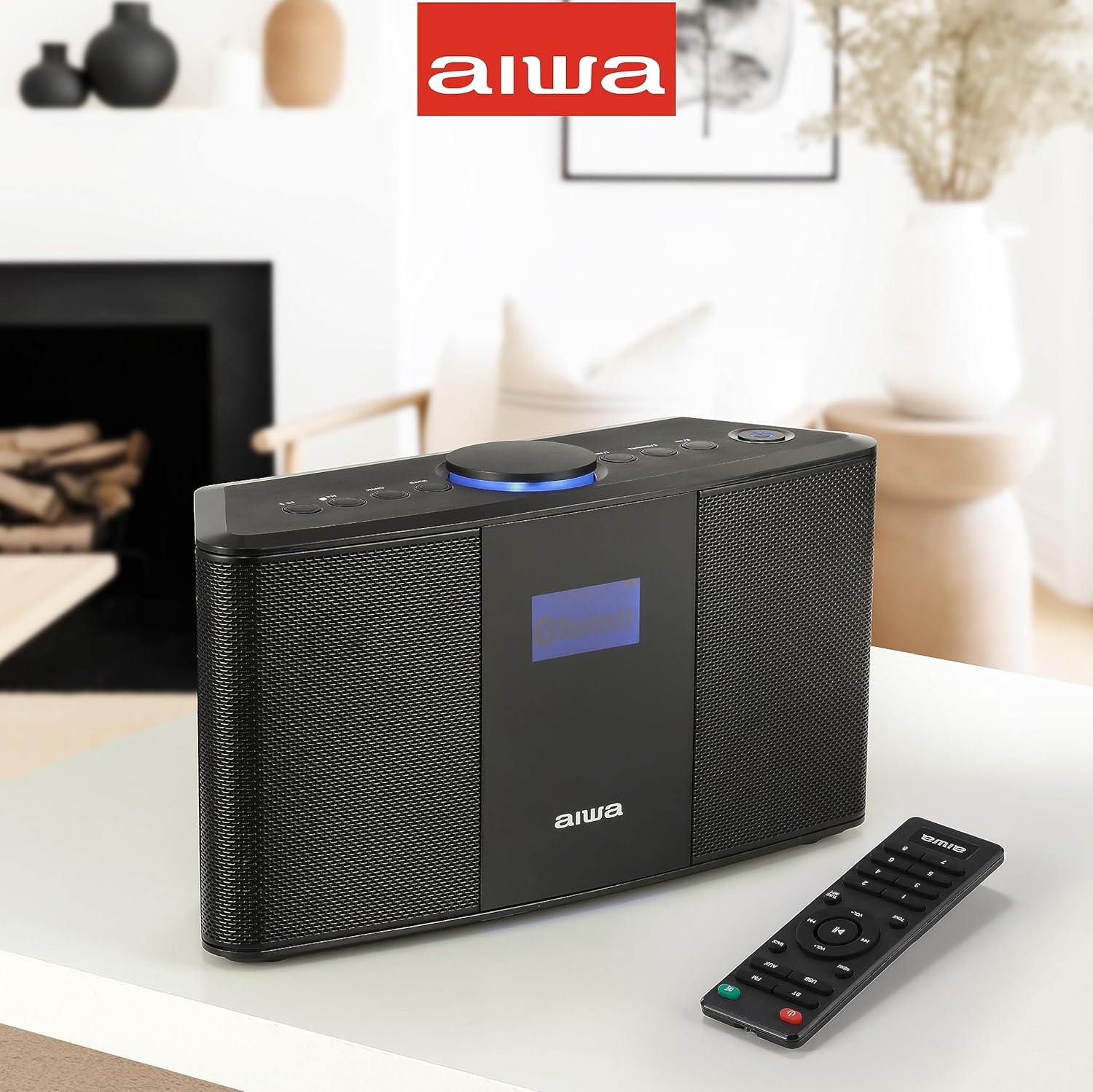 Aiwa Wireless Speaker with Bluetooth and FM Radio
