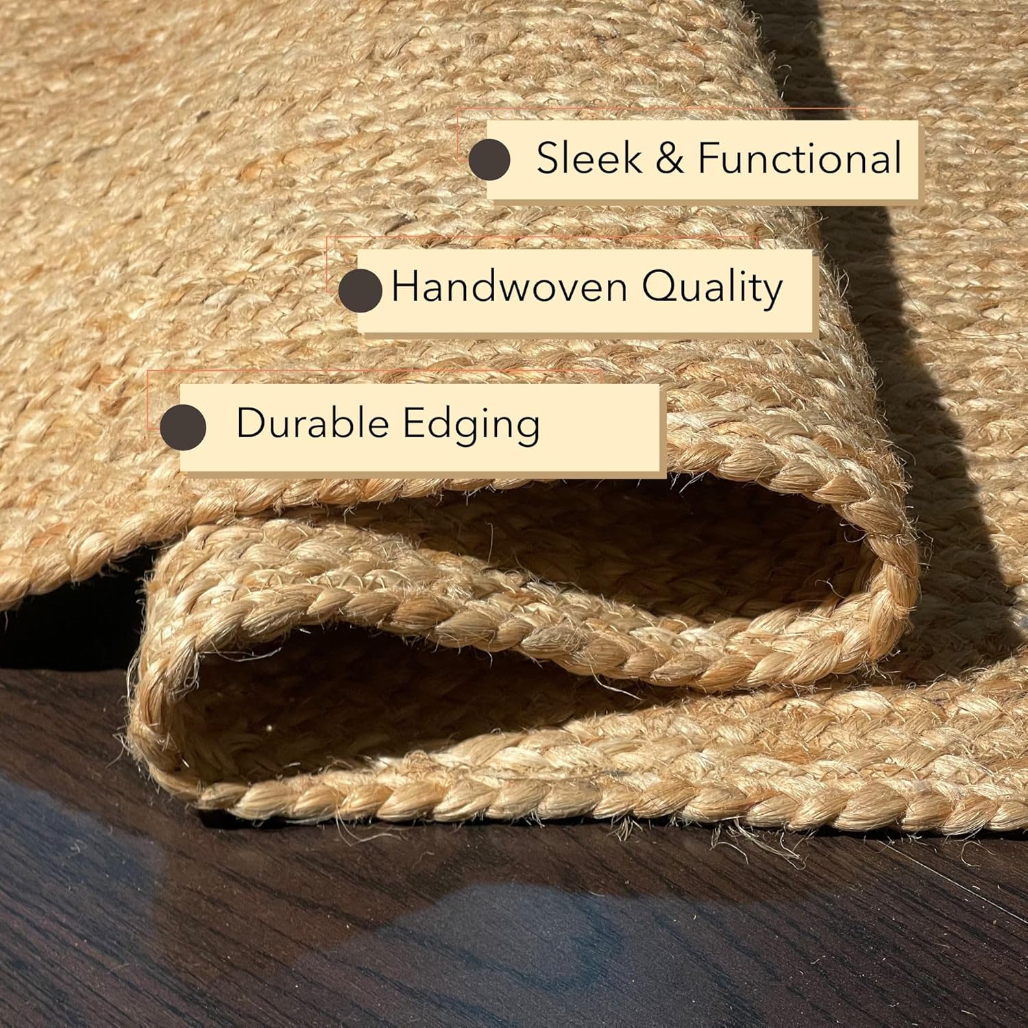 Chardin Home Hand Woven Jute Braided Rug 18x30 Inch Oval