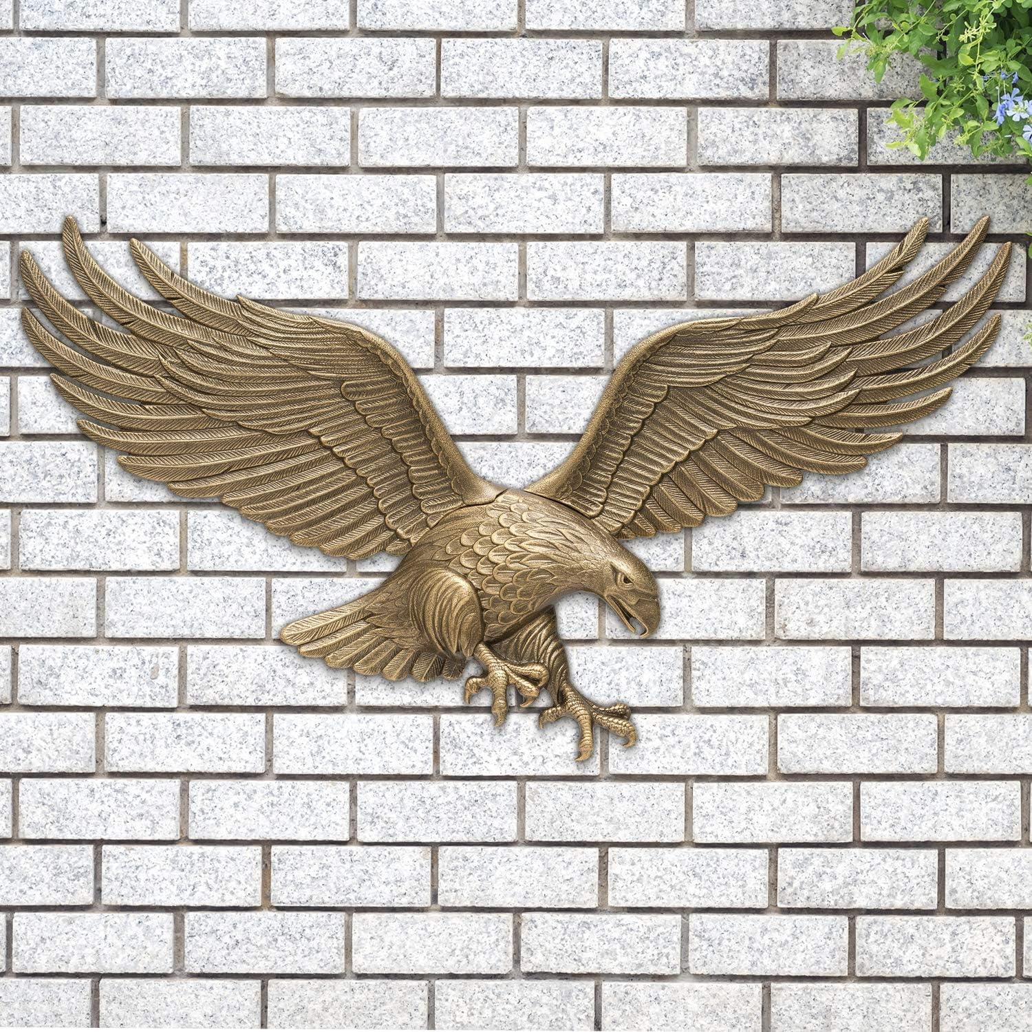 Whitehall Products Antique Brass Wall Eagle 00755 36x11in